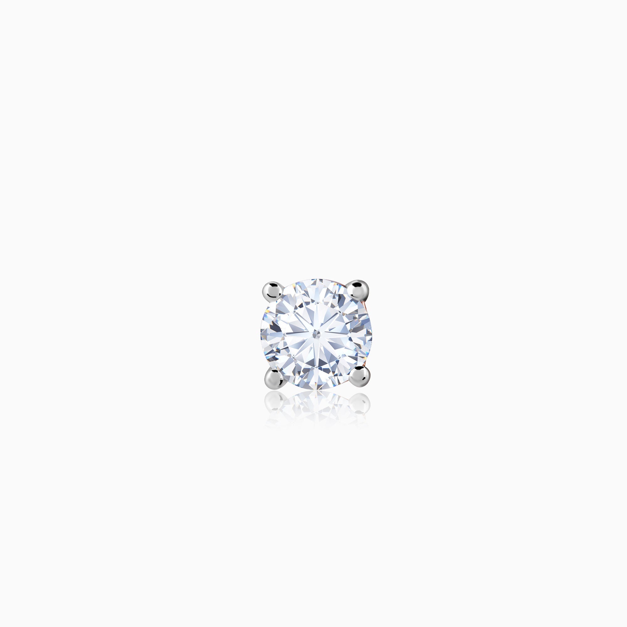 GIVA Jewellery Rose Gold Minimal Diamond Nose Pin