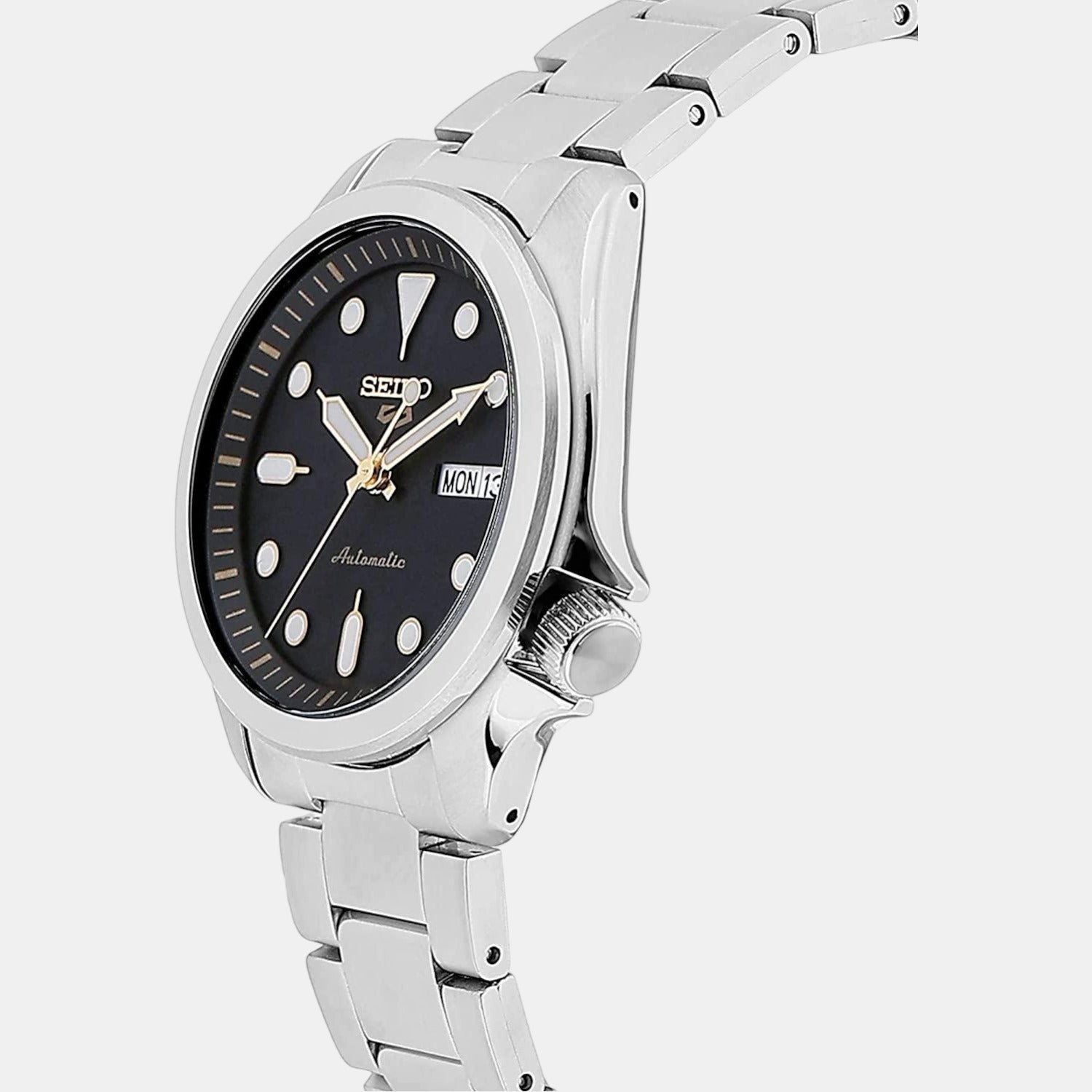 Seiko 5 Sports Men Automatic Black Dial Analog Stainless Steel Watch SRPE57K1 - view 2