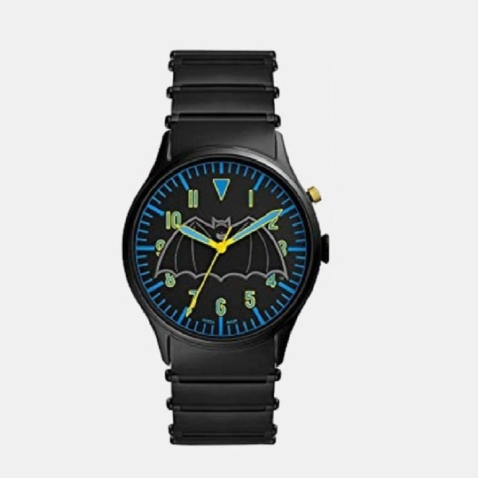 Fossil Batman Legacy Men Quartz Black Dial Digital Stainless Steel Watch LE1129SET