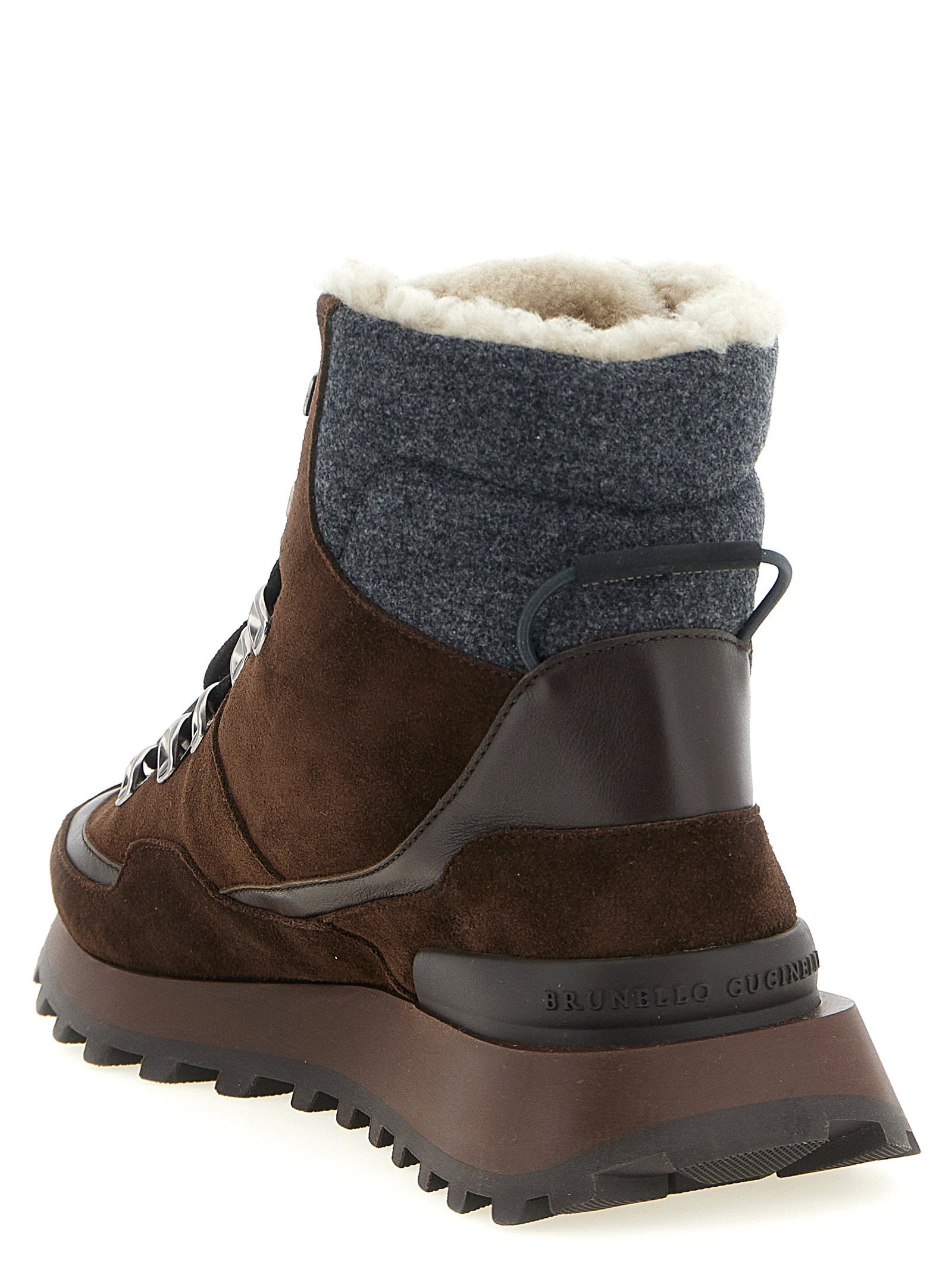 Brunello Cucinelli Lace-up Ankle Boots With Hooks - view 3