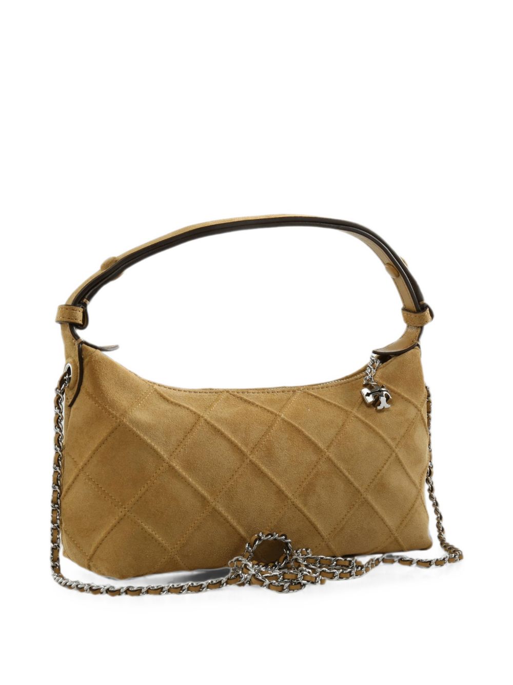 Tory Burch Fleming Quilted Suede Bag - view 3