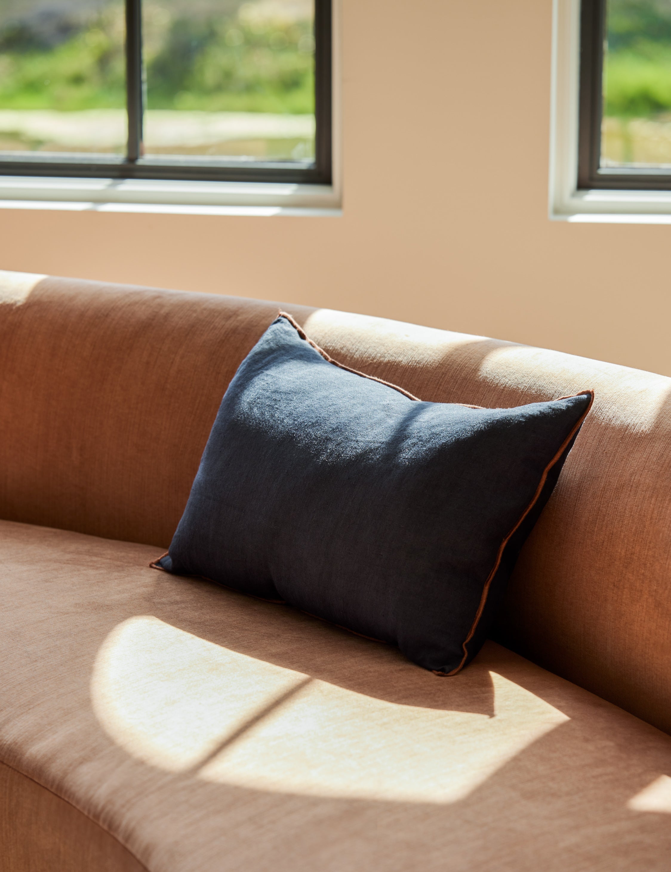 Lulu and Georgia Carys Contrast Linen Pillow - view 44