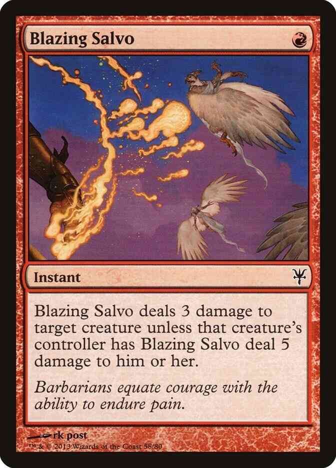Blazing salvo 58 – Magic Blazing Salvo [58] [Duel Decks Sorin vs Tibalt] [Non-Foil]