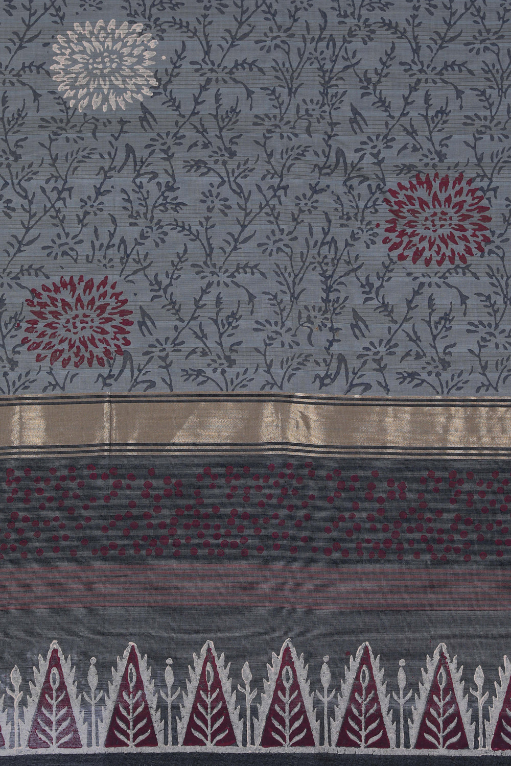 Kalanjali Ethnics Hand block printed cotton saree - view 3