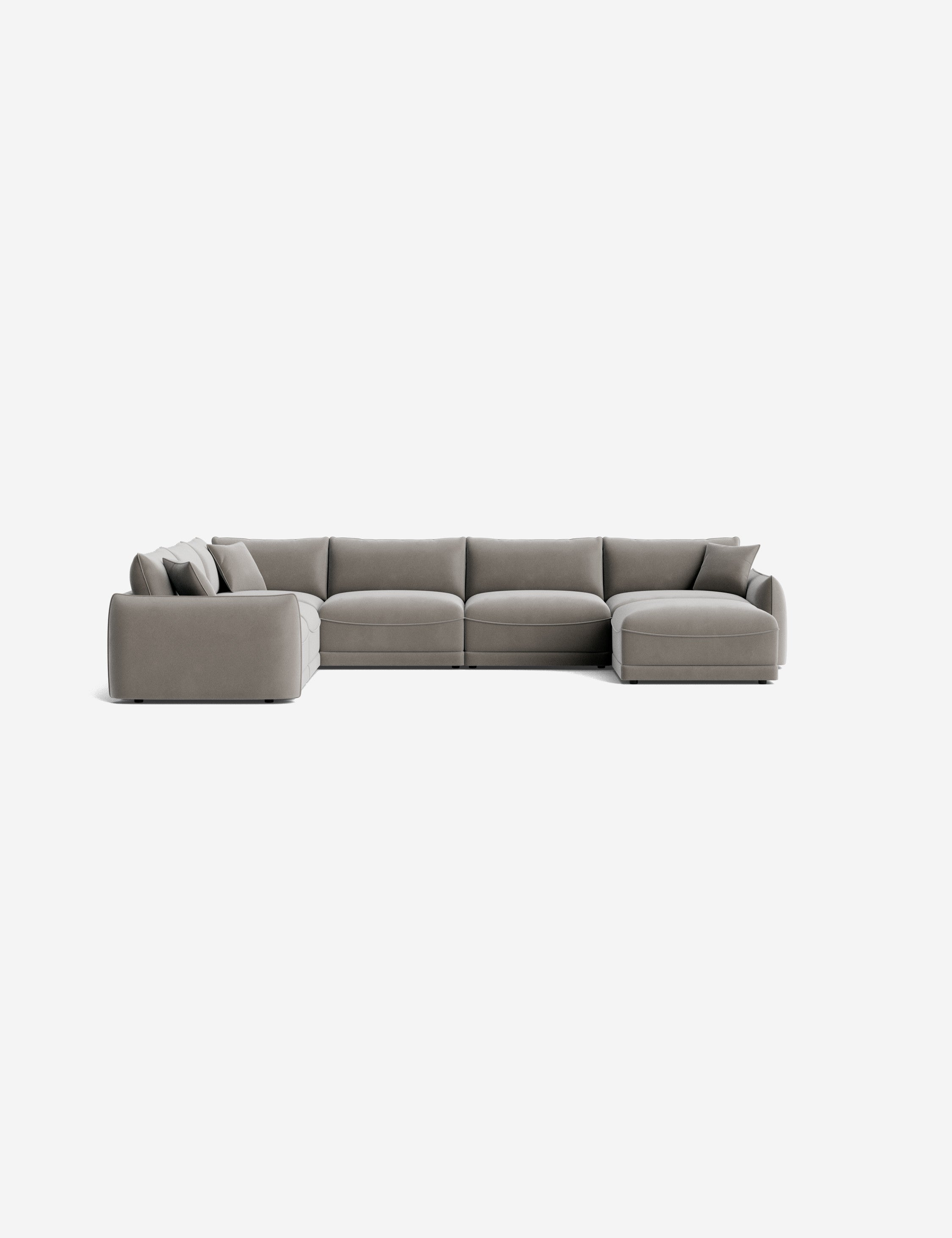 Lulu and Georgia Balmer Modular Corner Sectional Sofa With Ottoman - view 118