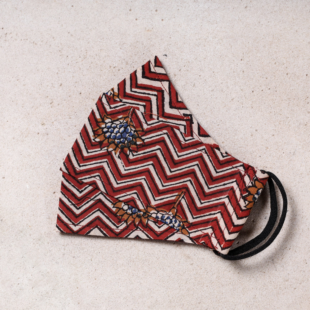 JALPARI Bagru Block Printed Cotton 3 Layer Maska Snug Fit Face Cover