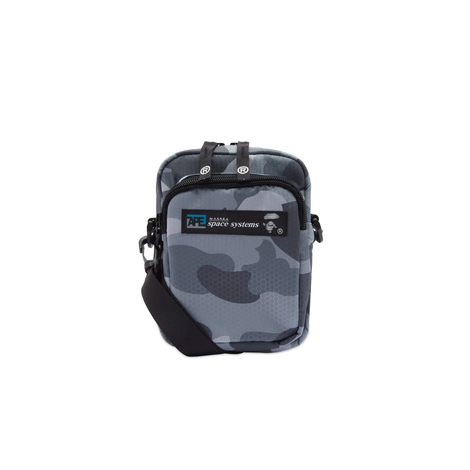 Sneaker Cafe Mumbai Bape Honeycomb Camo Mini Shoulder Bag Grey
