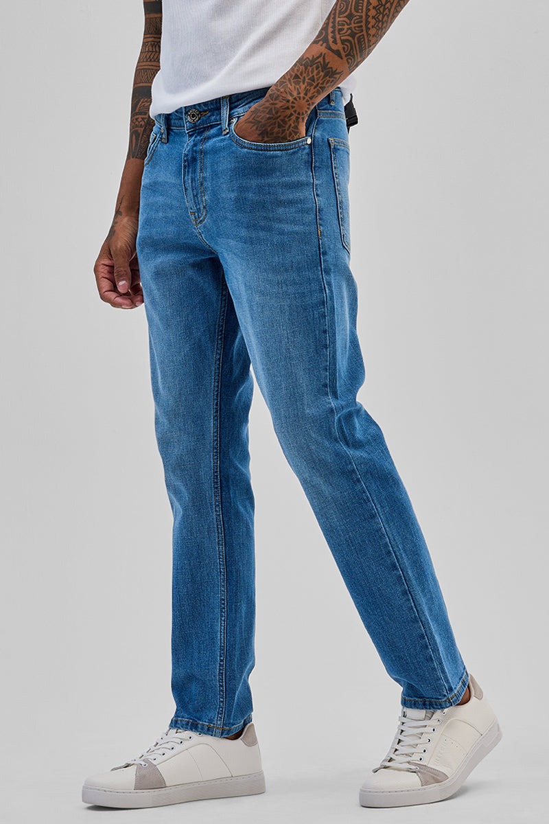 SNITCH Light Blue Regular Fit Jeans - view 4