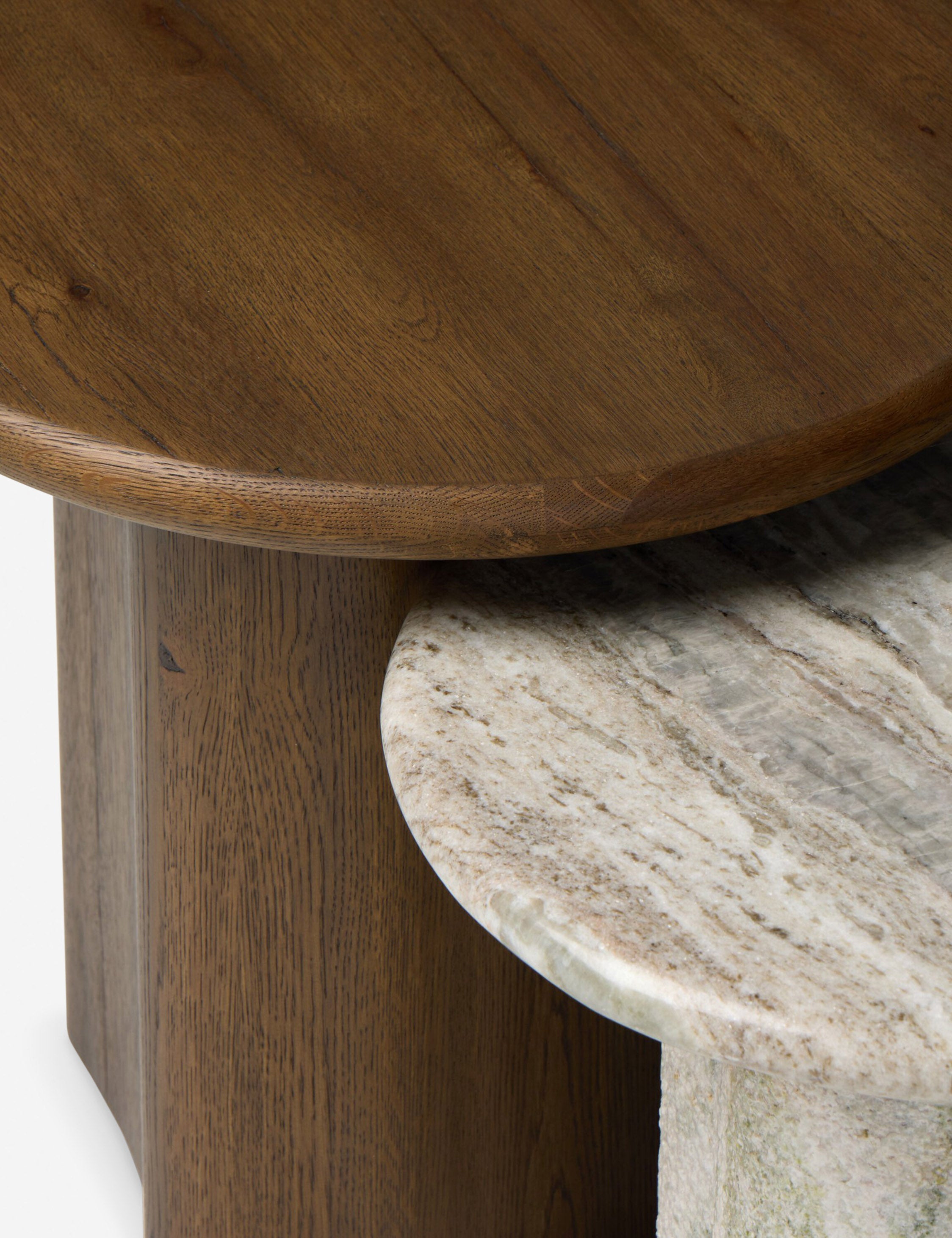 Lulu and Georgia Waylie Nesting Round Side Tables (Set of 2) by Amber Lewis x Four Hands - view 7