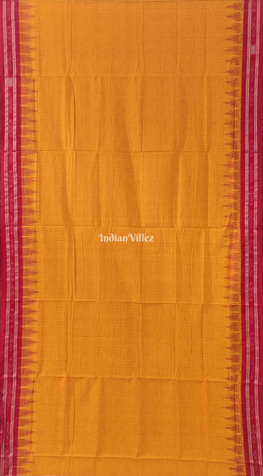 IndianVillèz Yellow Maniabandha Cotton Jharana Saree - view 3