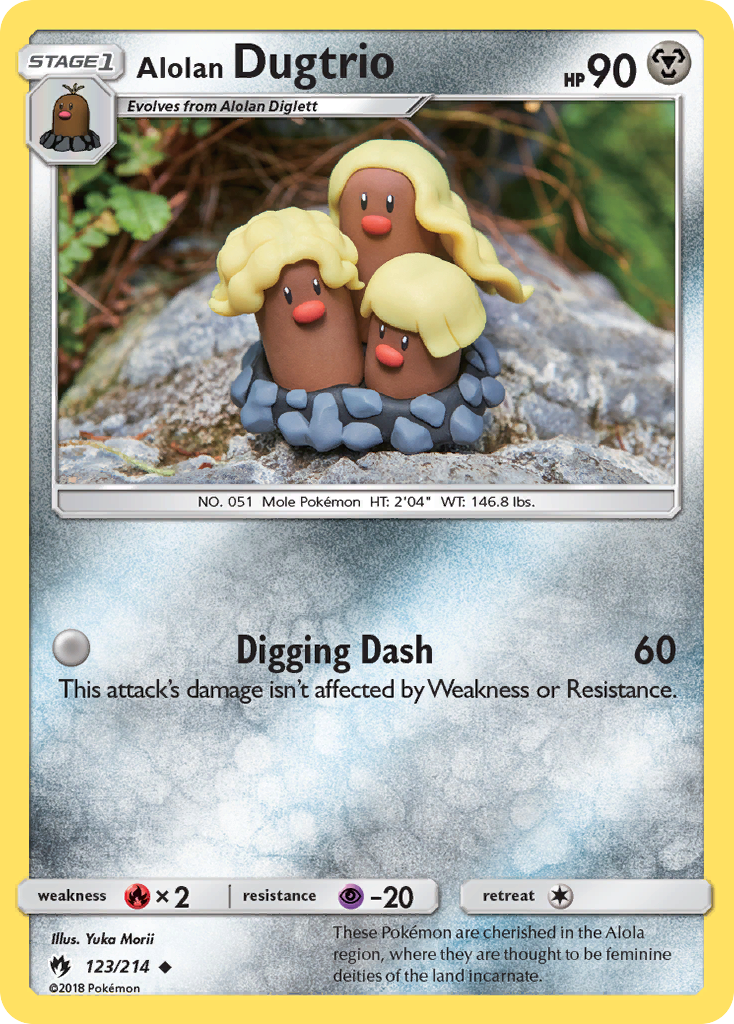 Uncommon sm8-123 reverse – Pokémon Alolan Dugtrio - 123/214 - Uncommon [sm8-123] [Reverse Holo] - Alolan Dugtrio - 123/214 - Uncommon