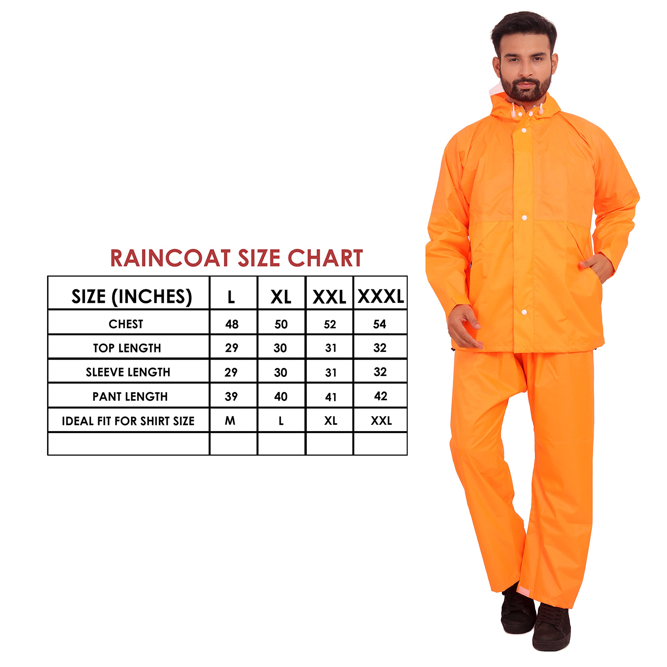 THE CLOWNFISH Rain Coat for Men Waterproof for Bike Raincoat for Men with Hood. Set of Top and Bottom. Classic Series (Brown, XXX-Large) - view 5