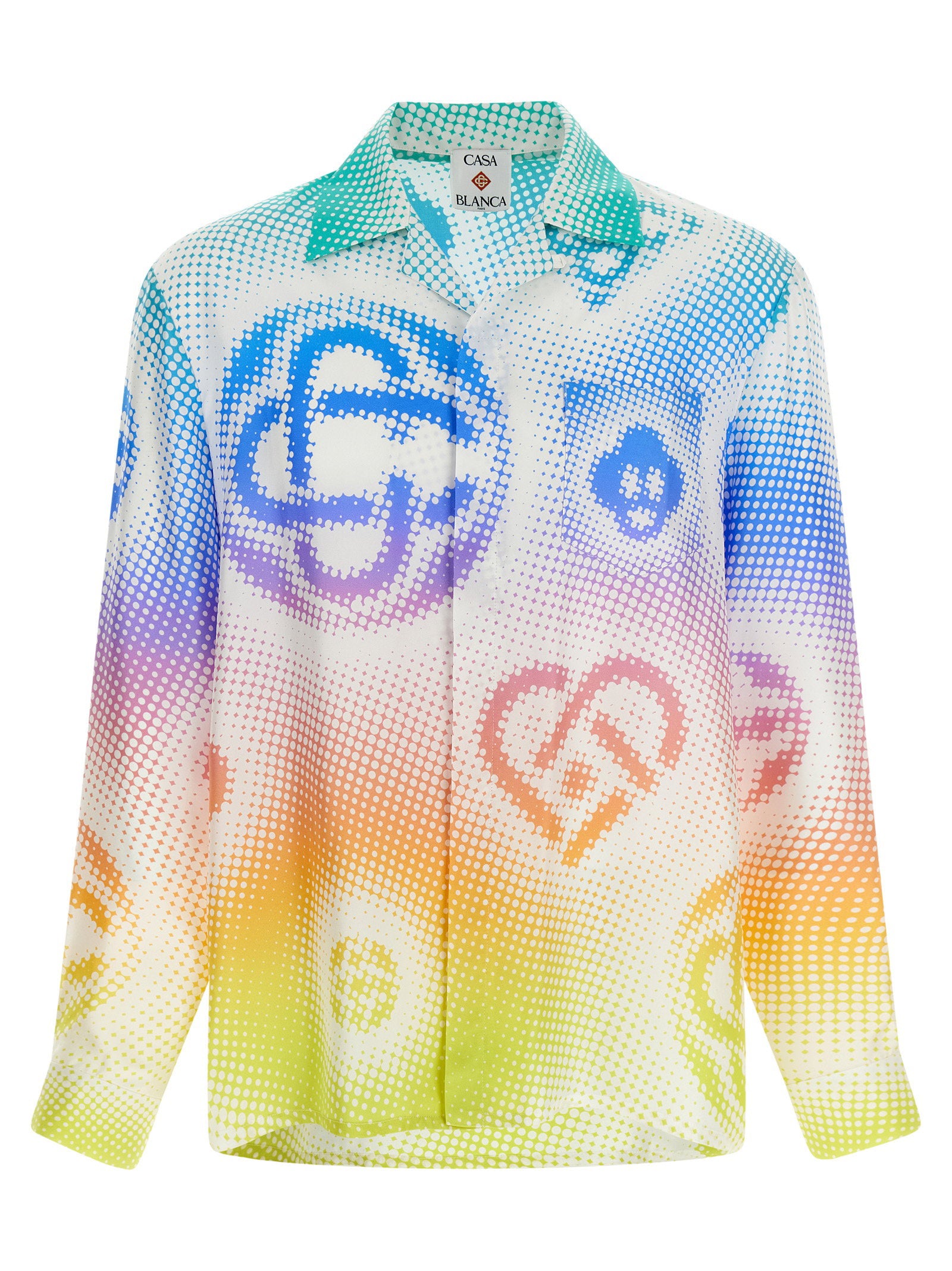 Casablanca Halftone Logo Shirt – 100% silk