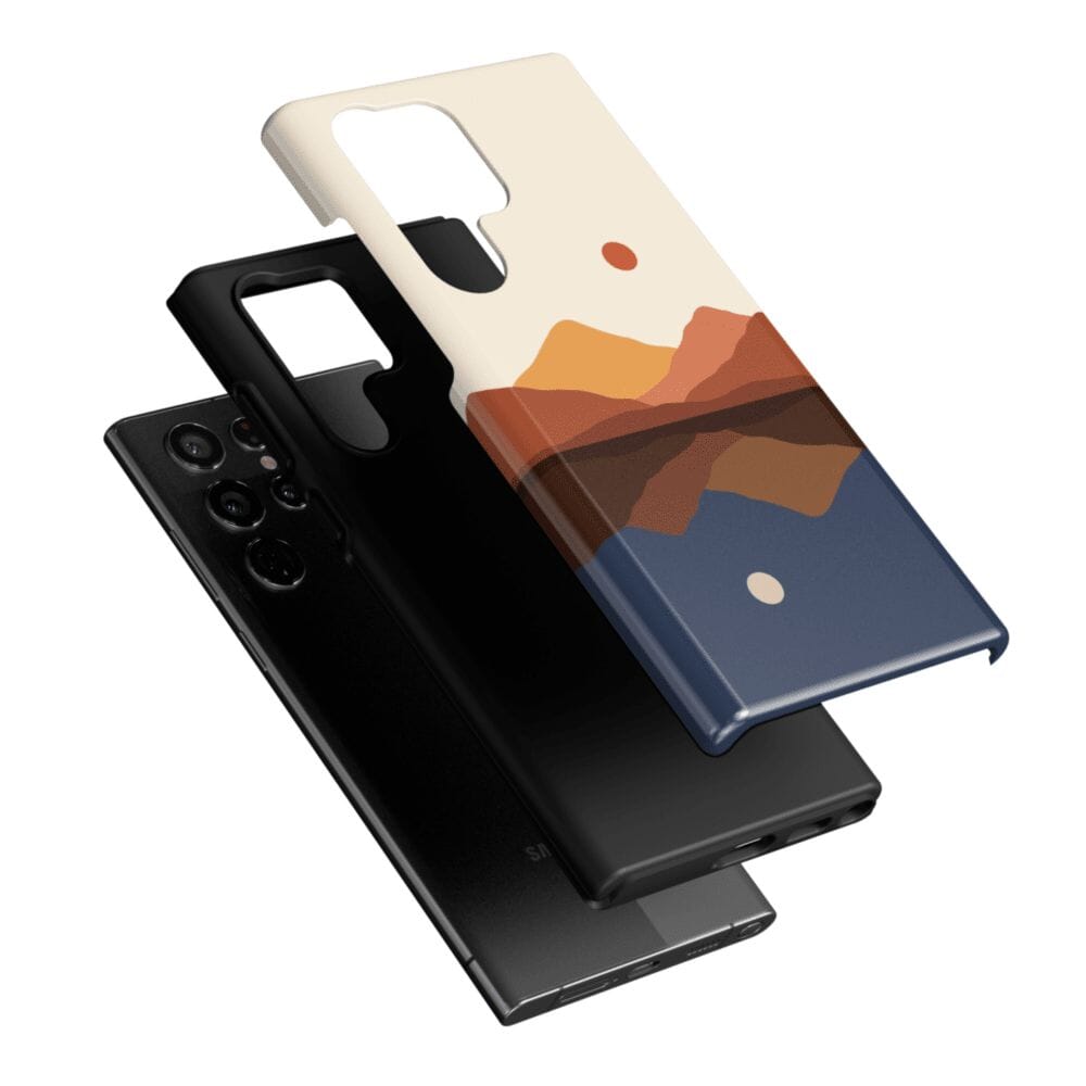 Casetry Opposites Attract | Day & Night Colorblock Mountains Samsung Case - view 6