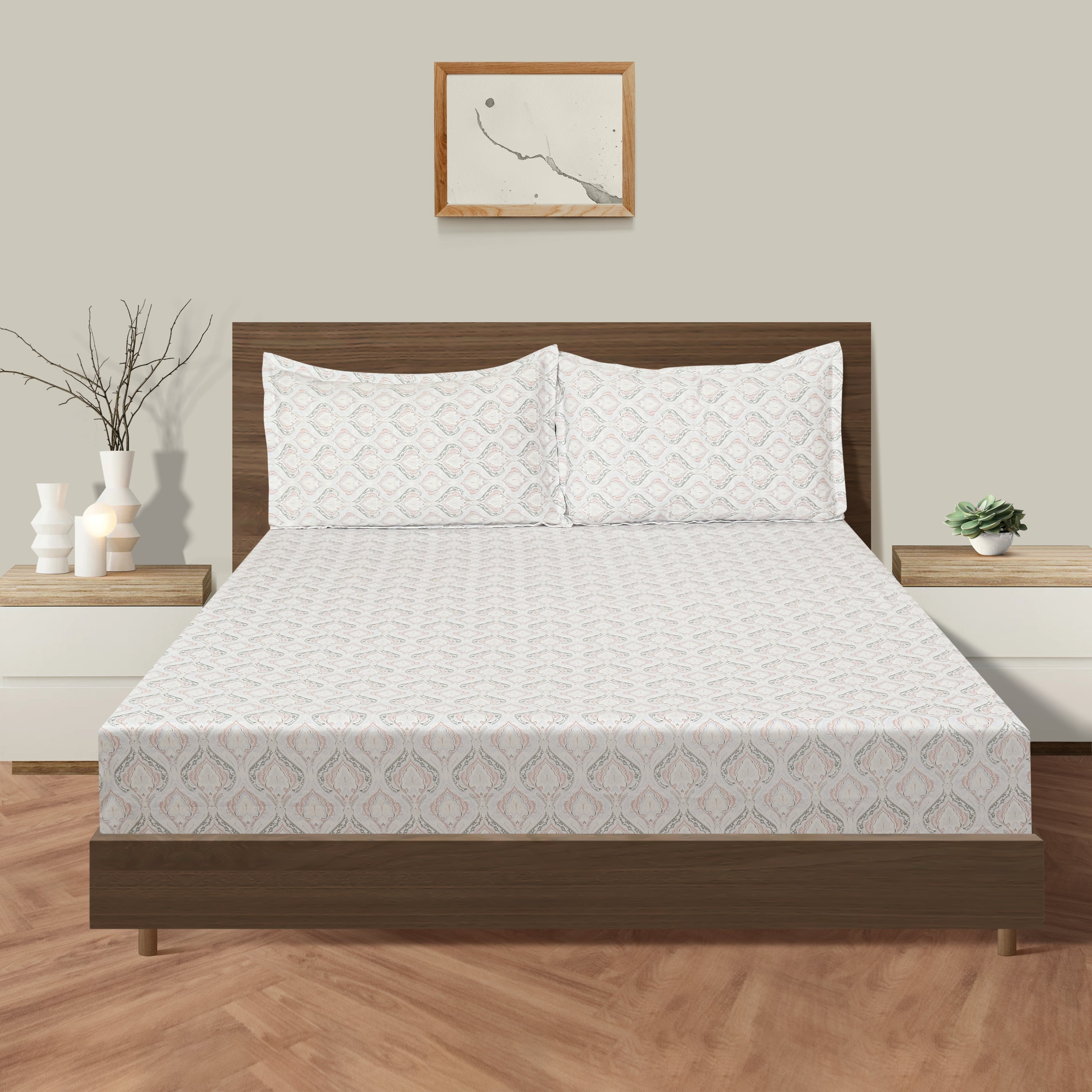 Swayam India Swayam Zinnia Fitted Bed Sheet-25061 - view 2