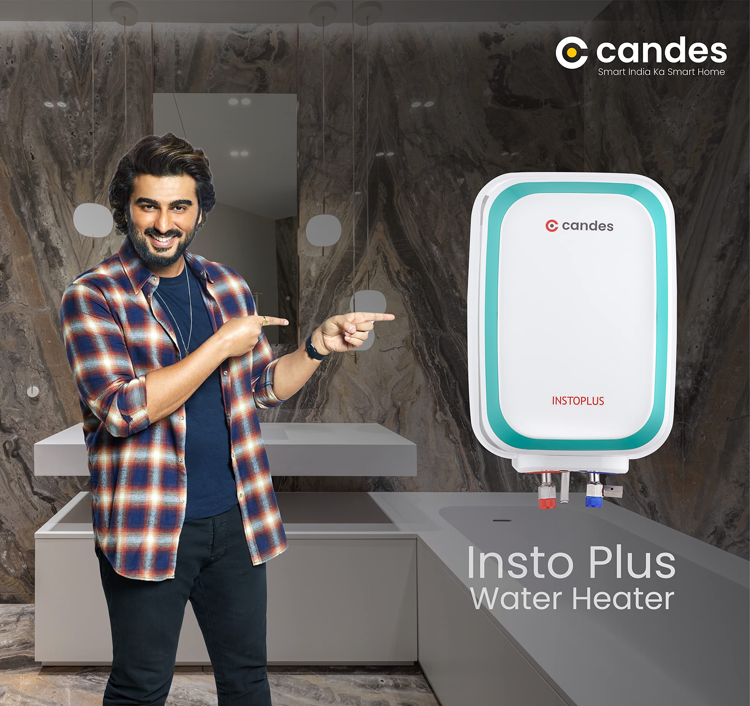 Candes 10 Litre InstoPlus Automatic Storage ISI Approved Vertical Electric Water Heater (Geyser) 5 Star Rated with Installation Kit & Special Anti Rus - view 2