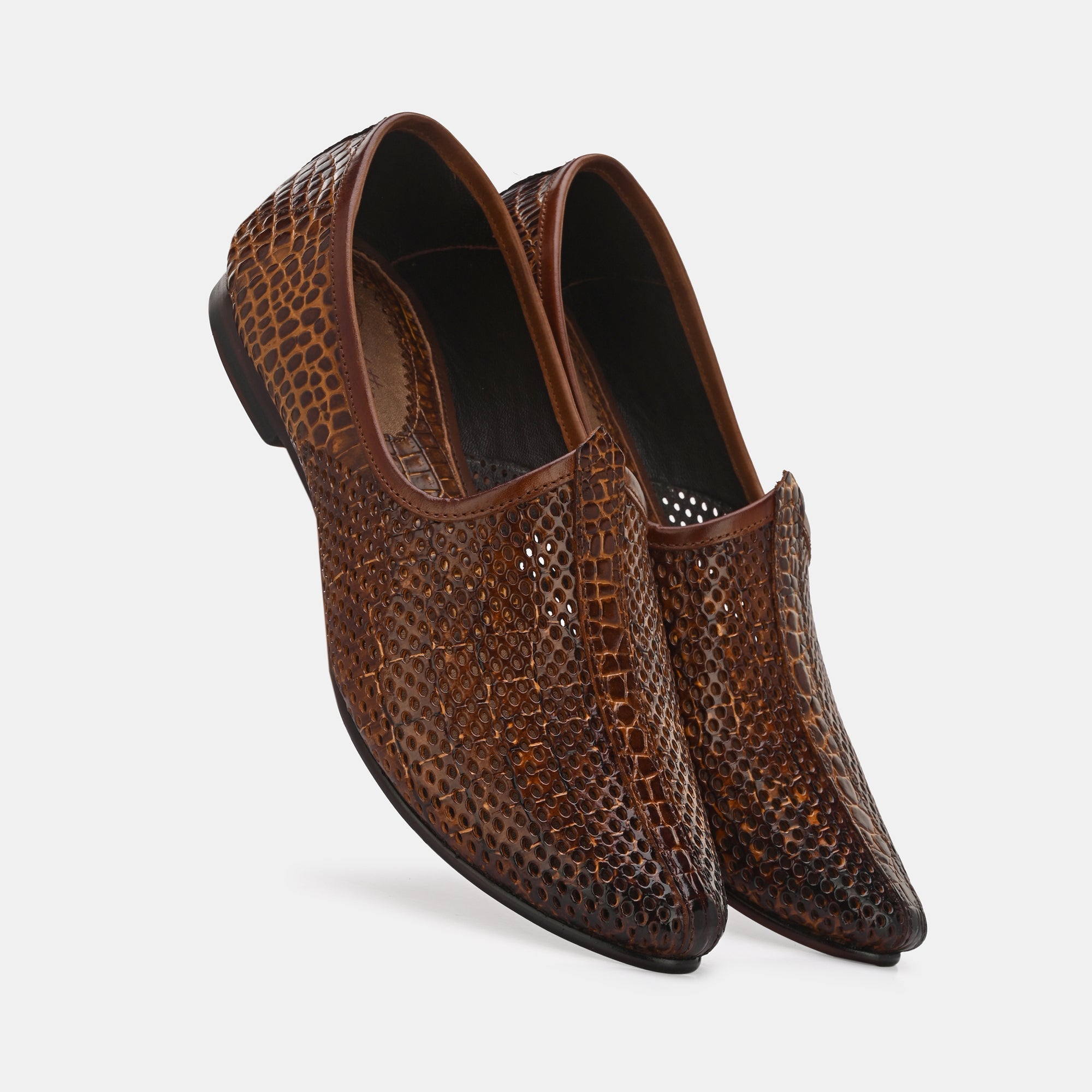 Textured Tan Malaga Jooti by Lafattio - view 3