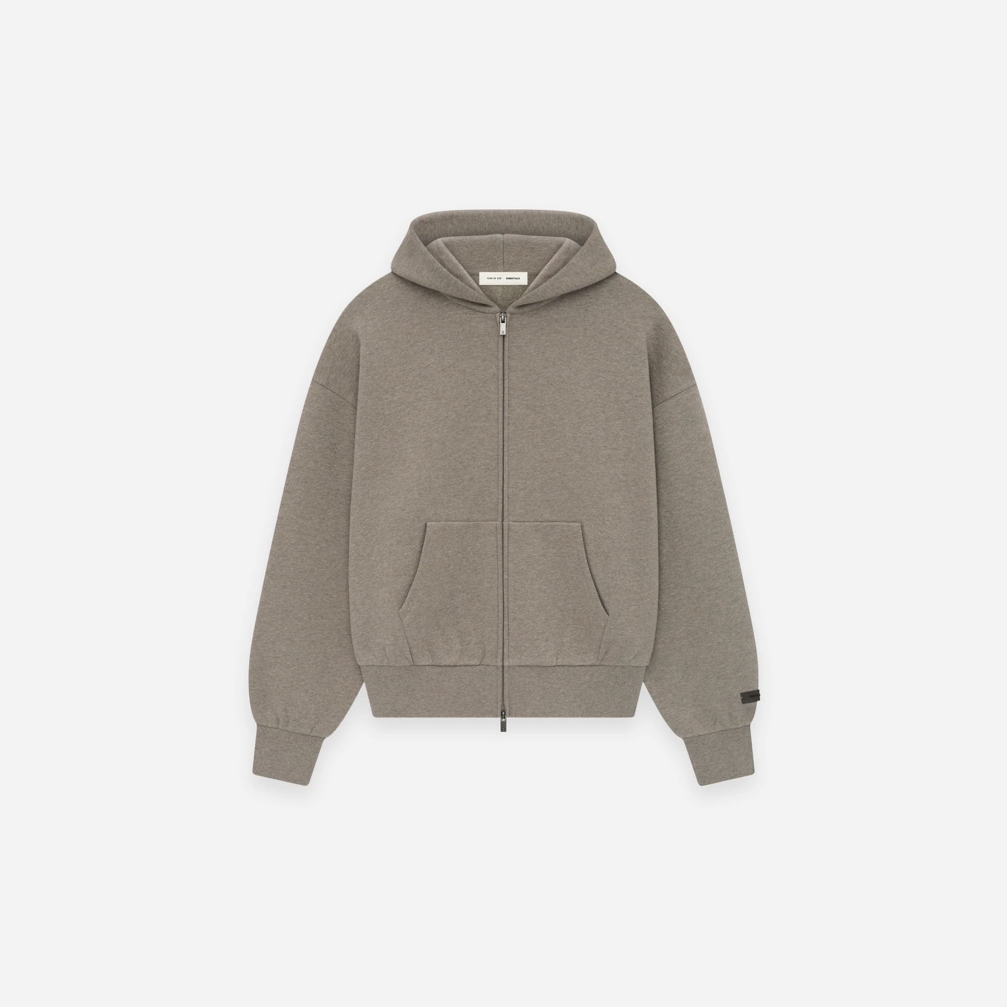 Fear Of God Essentials SS25 Classic Full Zip Up Hoodie Homestead Heather