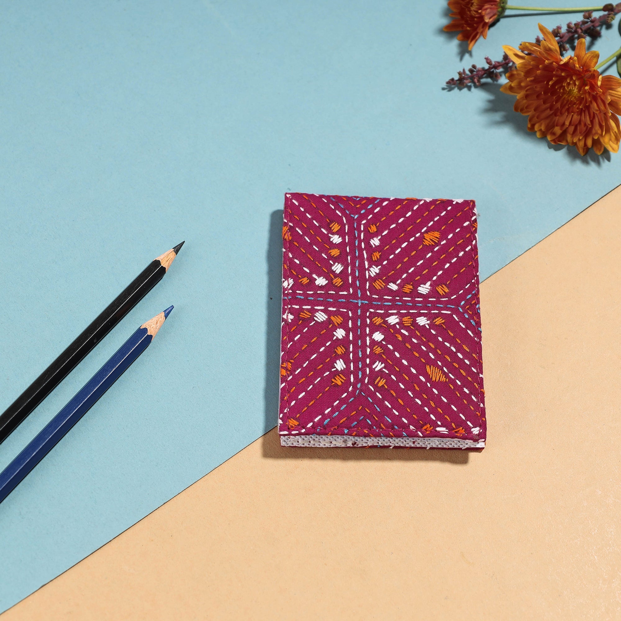ASALKAAR Bengal Kantha Work Handcrafted Notepad (4 x 3 in)