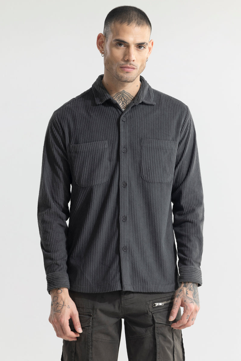 SNITCH Cozy Cord Elephant Grey Shirt - view 5