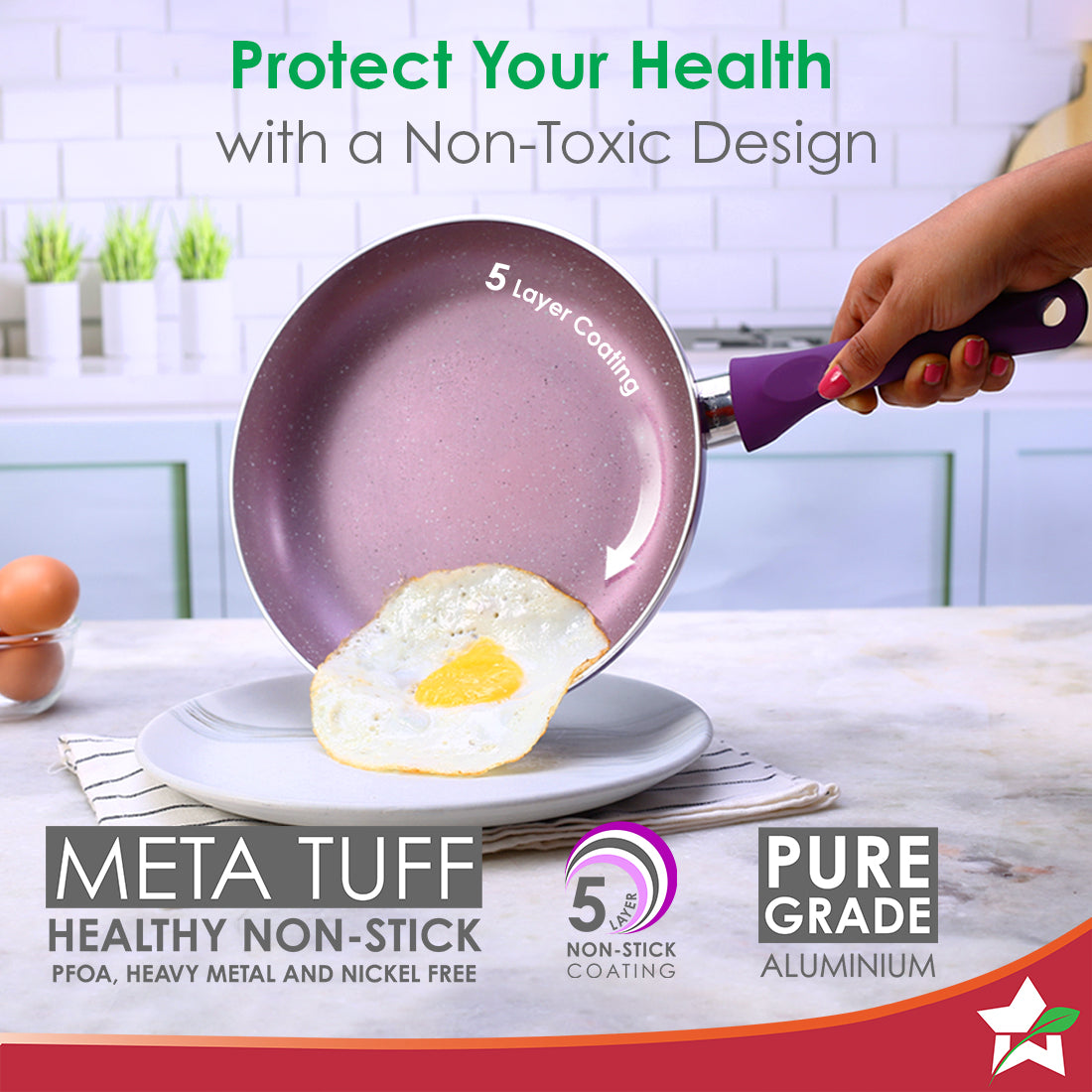 Wonderchef Renewed Royal Velvet 24cm Non-Stick Fry Pan | 24cm. - view 3