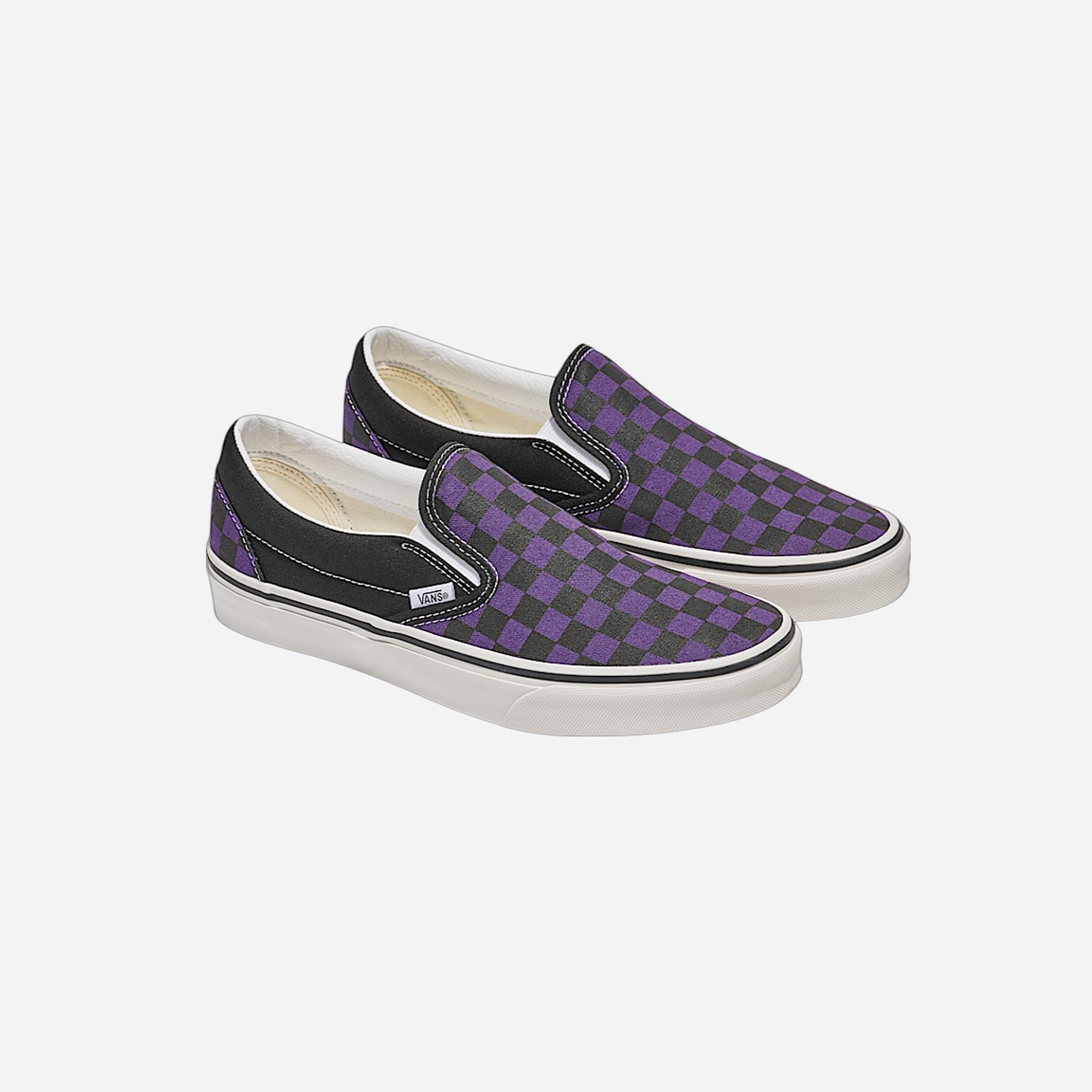 Vans Classic Slip-On Checkerboard Shoe Black / Gothic Grape - view 2