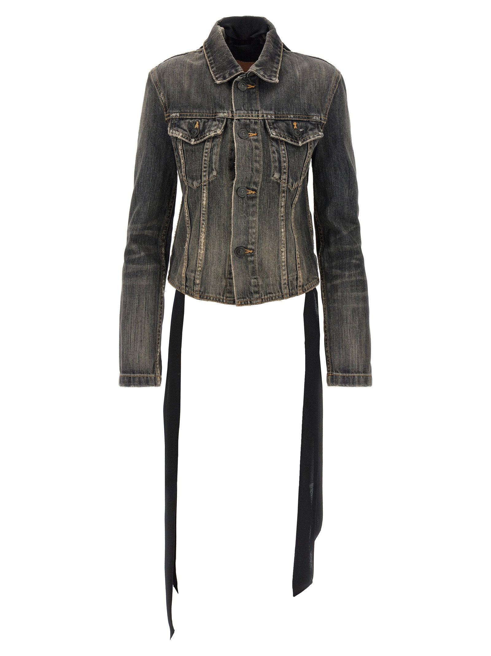 Balenciaga Lace Up Denim Jacket – 100% cotton
