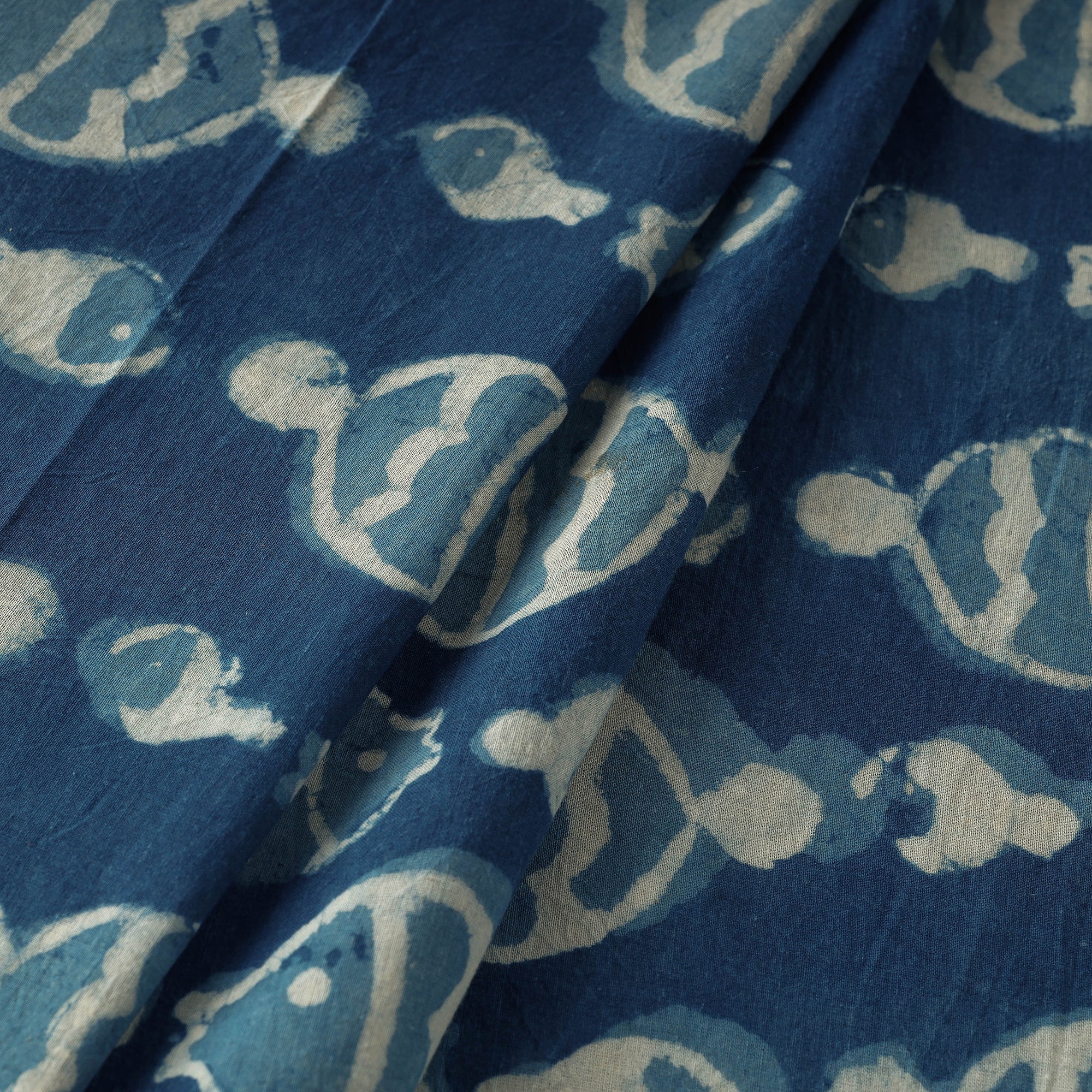 BINDAAS UNLIMITED Blue - Bindaas Block Printed Natural Dyed Cotton Fabric - view 3