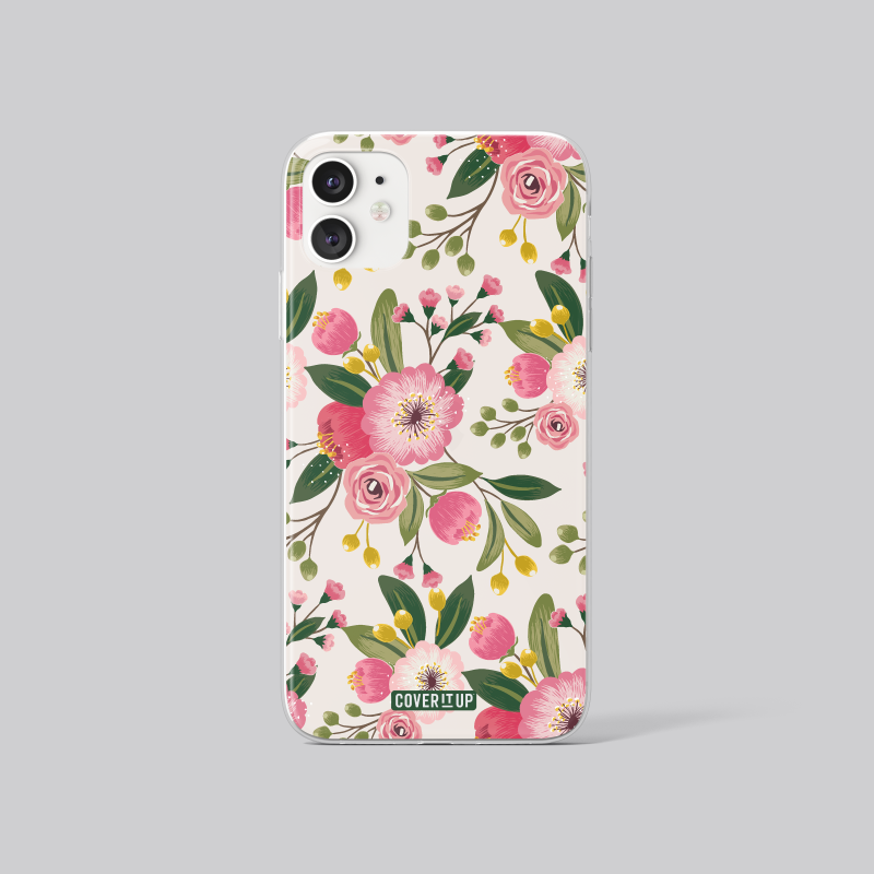Cover It Up Pinterest Floral Aesthetic Clear Silicone Case