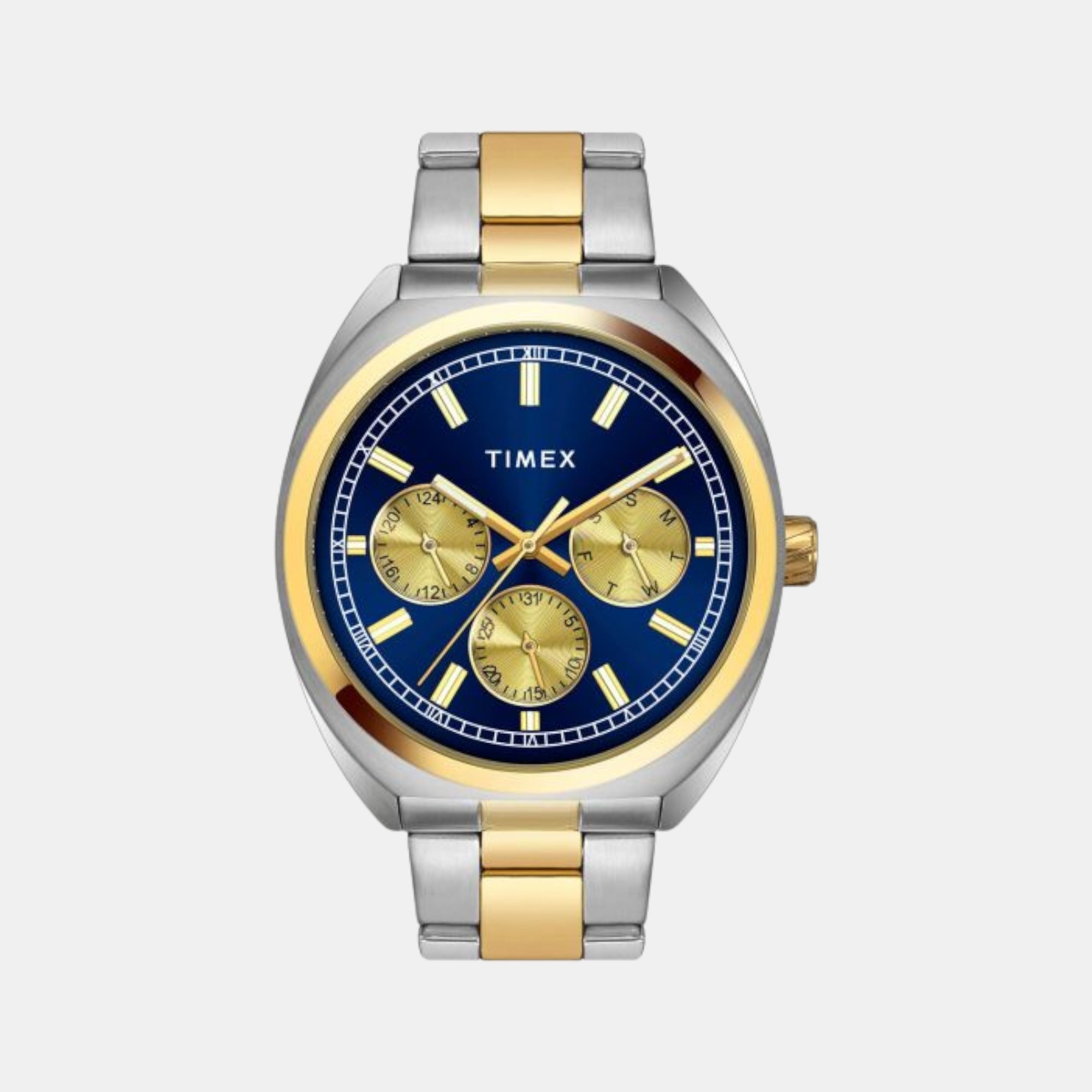 Timex E Class Men Quartz Blue Dial Multi-Function Stainless Steel Watch TWEG22301