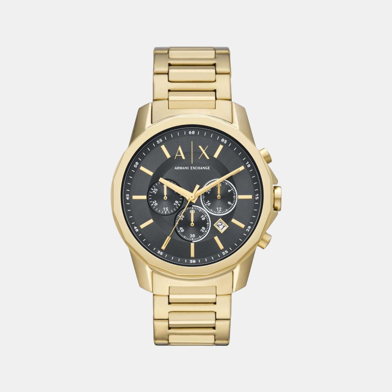 Armani Exchange Banks Men Quartz Grey Dial Chronograph Stainless Steel Watch AX1721