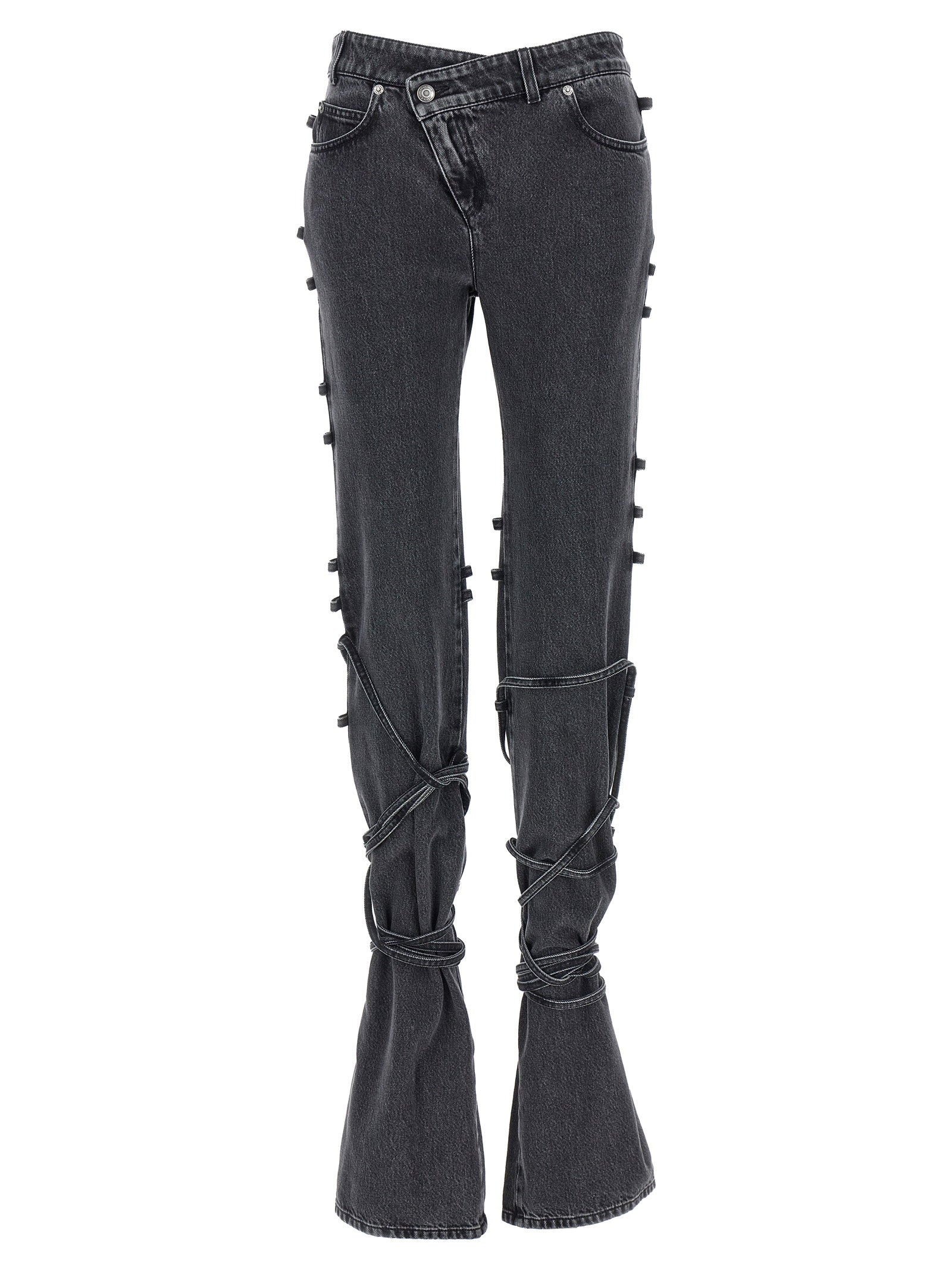 Alexander McQueen Jeans Asymmetric Closure – 100% cotton