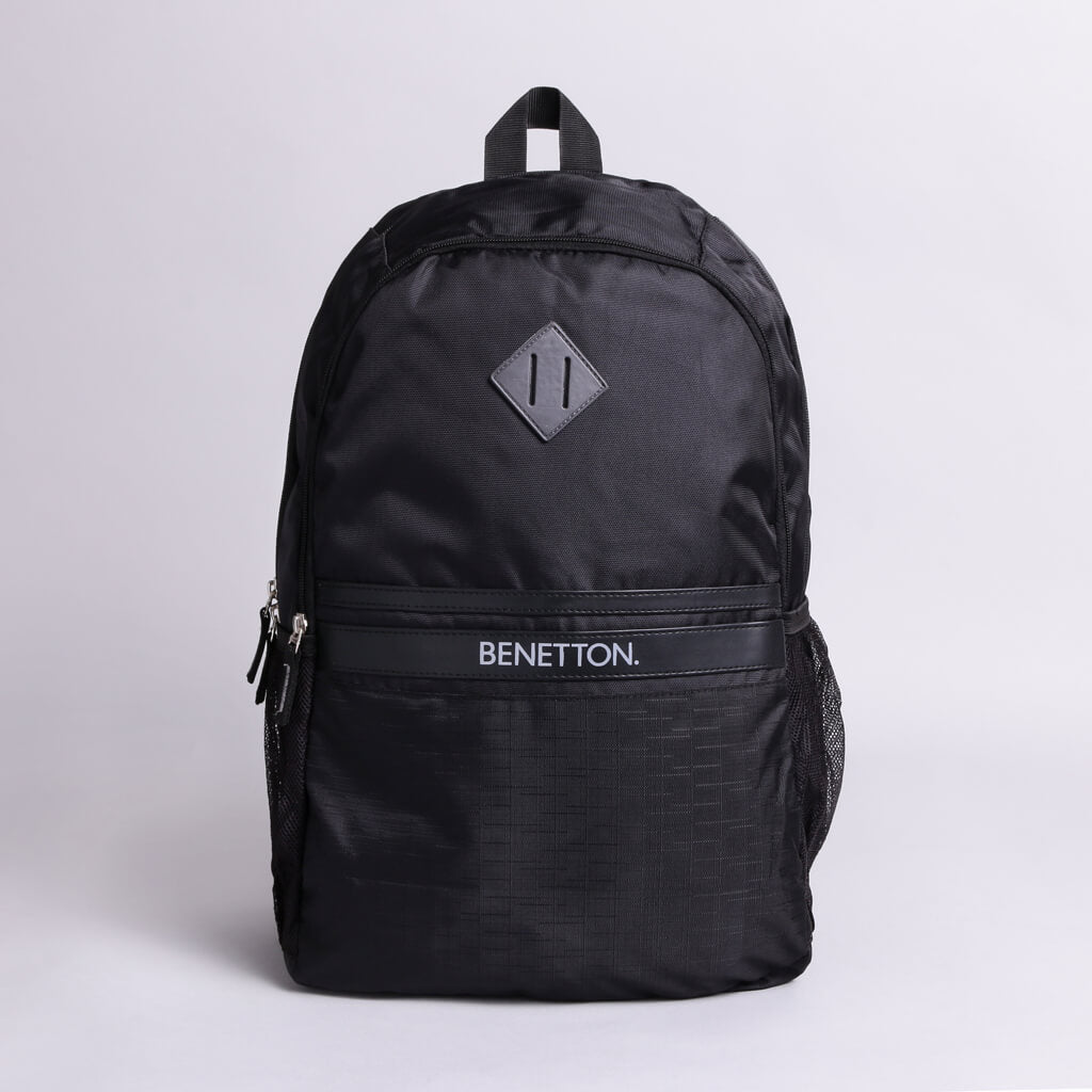 Pinnacle Classic Black Benetton Laptop Backpack