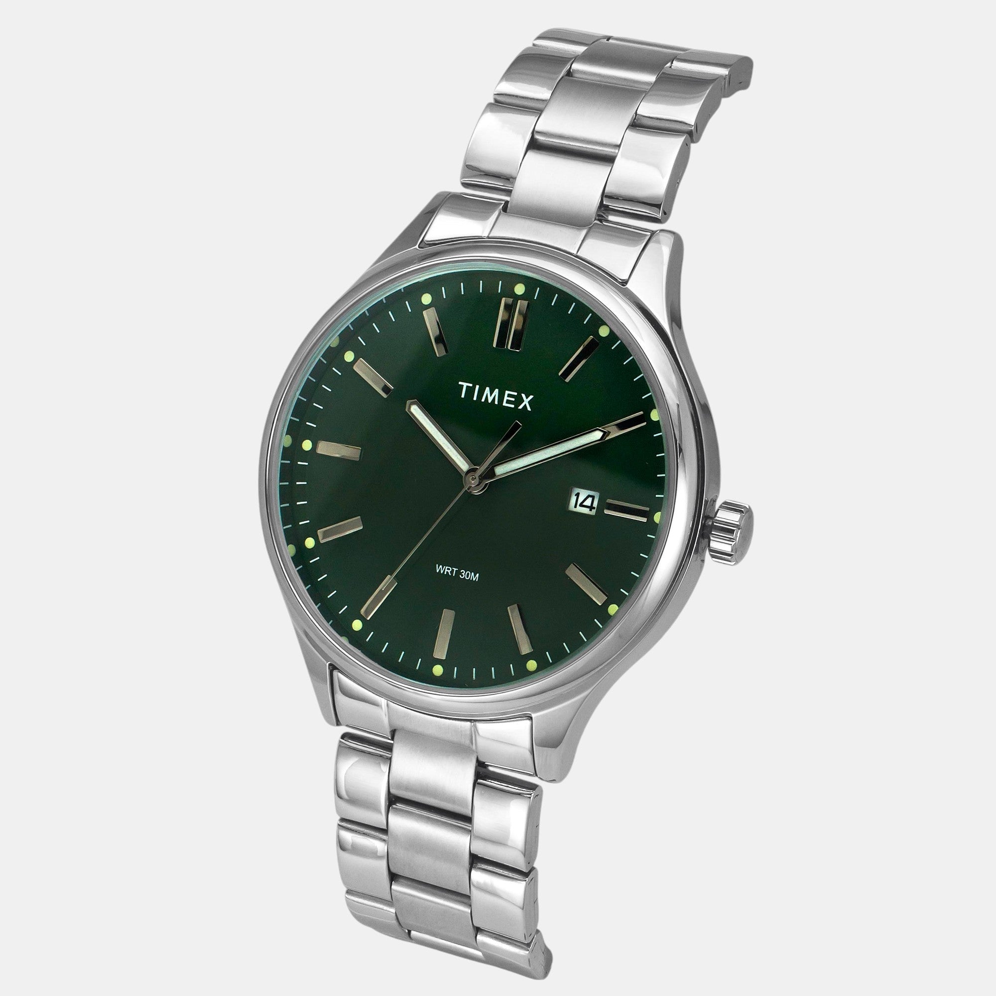 Timex Fashion Men Quartz Green Dial Analog Stainless Steel Watch TWEG18432 - view 2