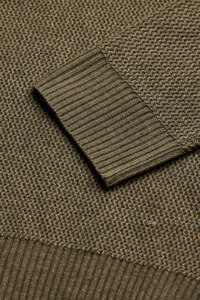 SNITCH Olive Knitted Polo Sweater - view 8