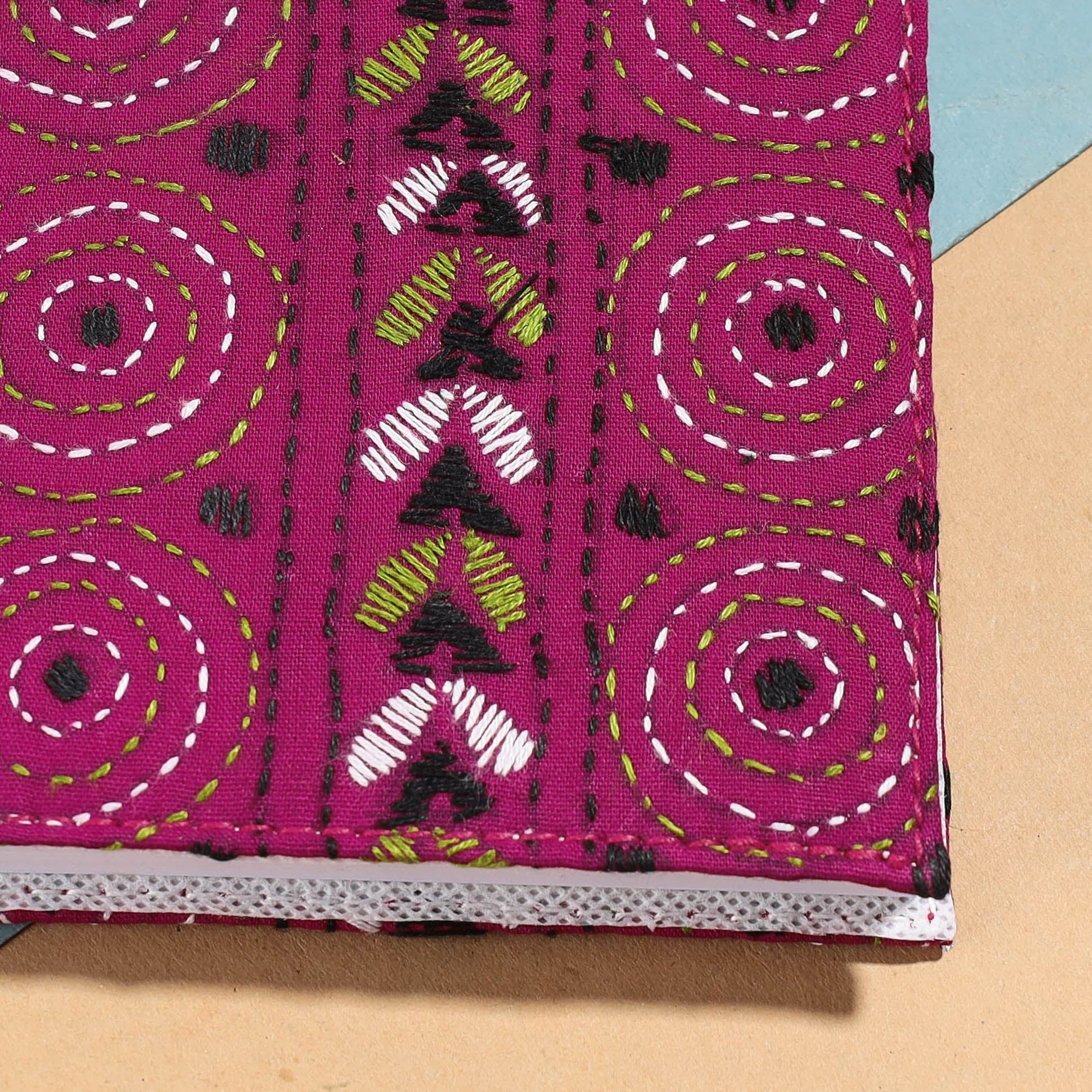 ASALKAAR Bengal Kantha Work Handcrafted Notepad (5 x 4 in) - view 2
