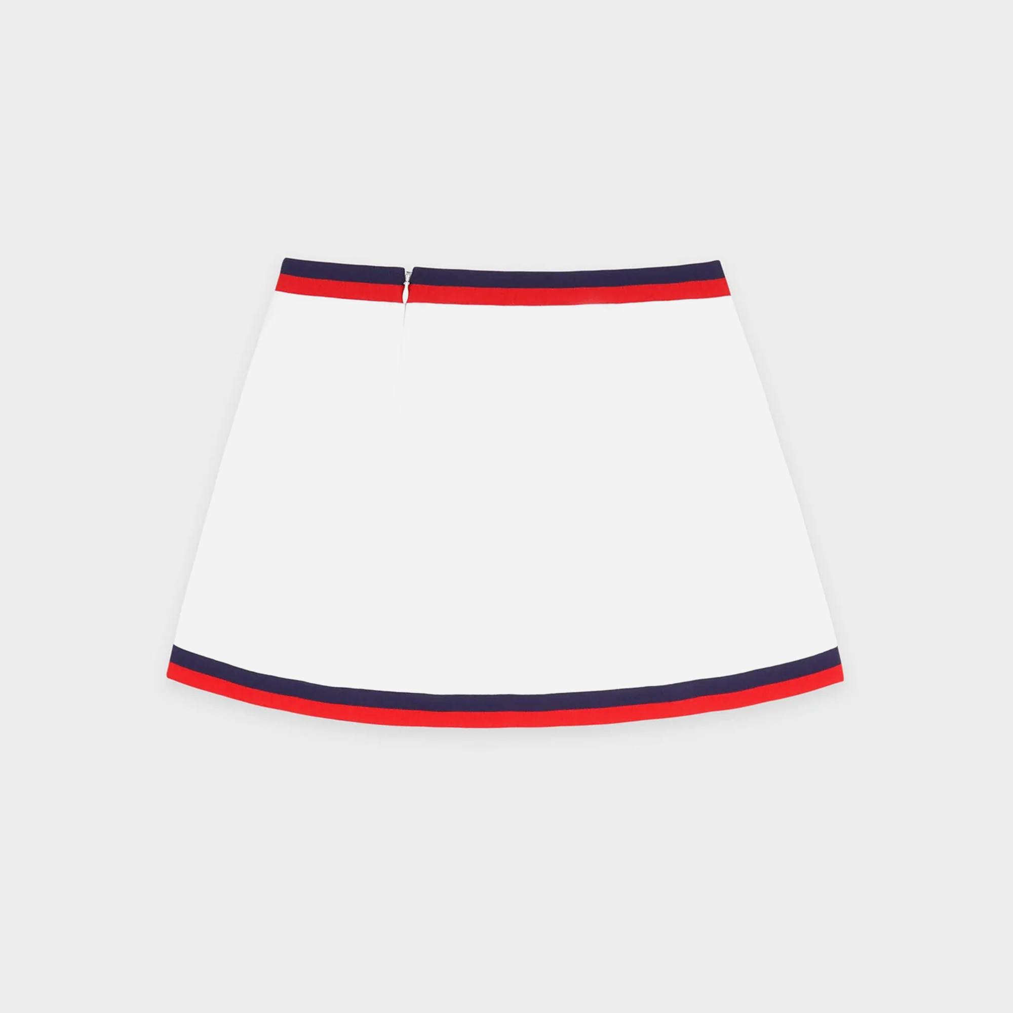 Sporty&Rich Serif Logo Mila Skirt - White/Navy/Red - view 2