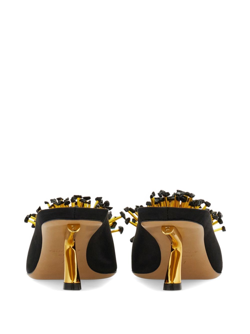 Ferragamo S-Shaped Heel Mule – Outer: Fabric 100% - view 3
