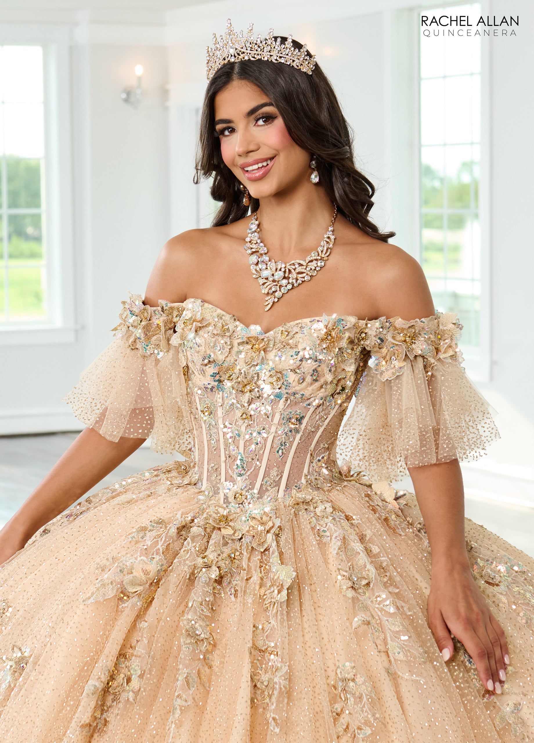 Mary's Bridal Off Shoulder Quinceanera Dress by Rachel Allan RQ3150 - view 3