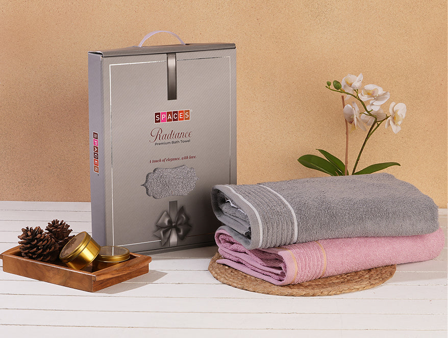 100 cotton bath – Spaces India Solid Grey 100% Cotton Bath Towel - Radiance By Spaces