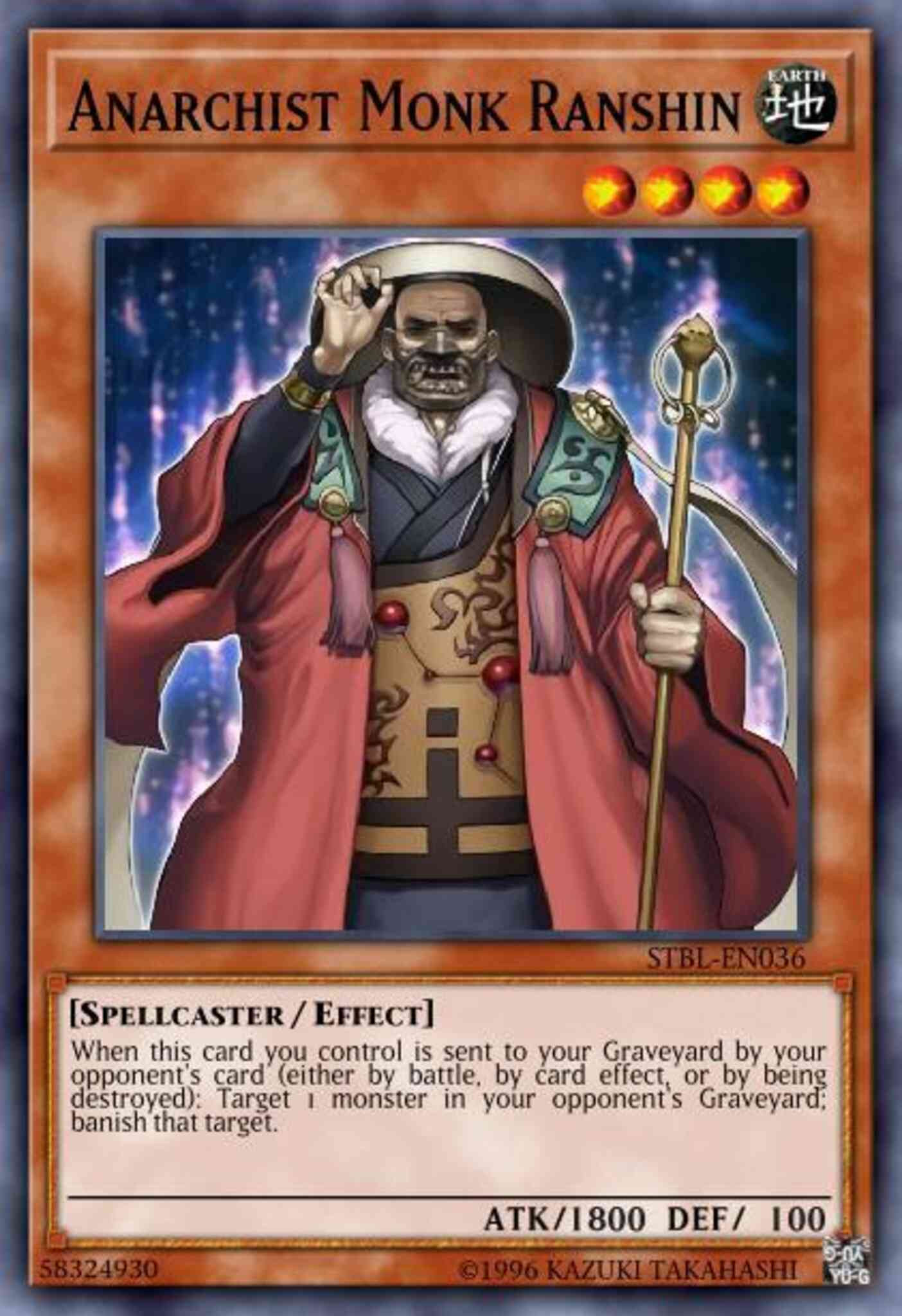 Yu-Gi-Oh! Anarchist Monk Ranshin - BP02-EN092 - Mosaic Rare - 1st Edition