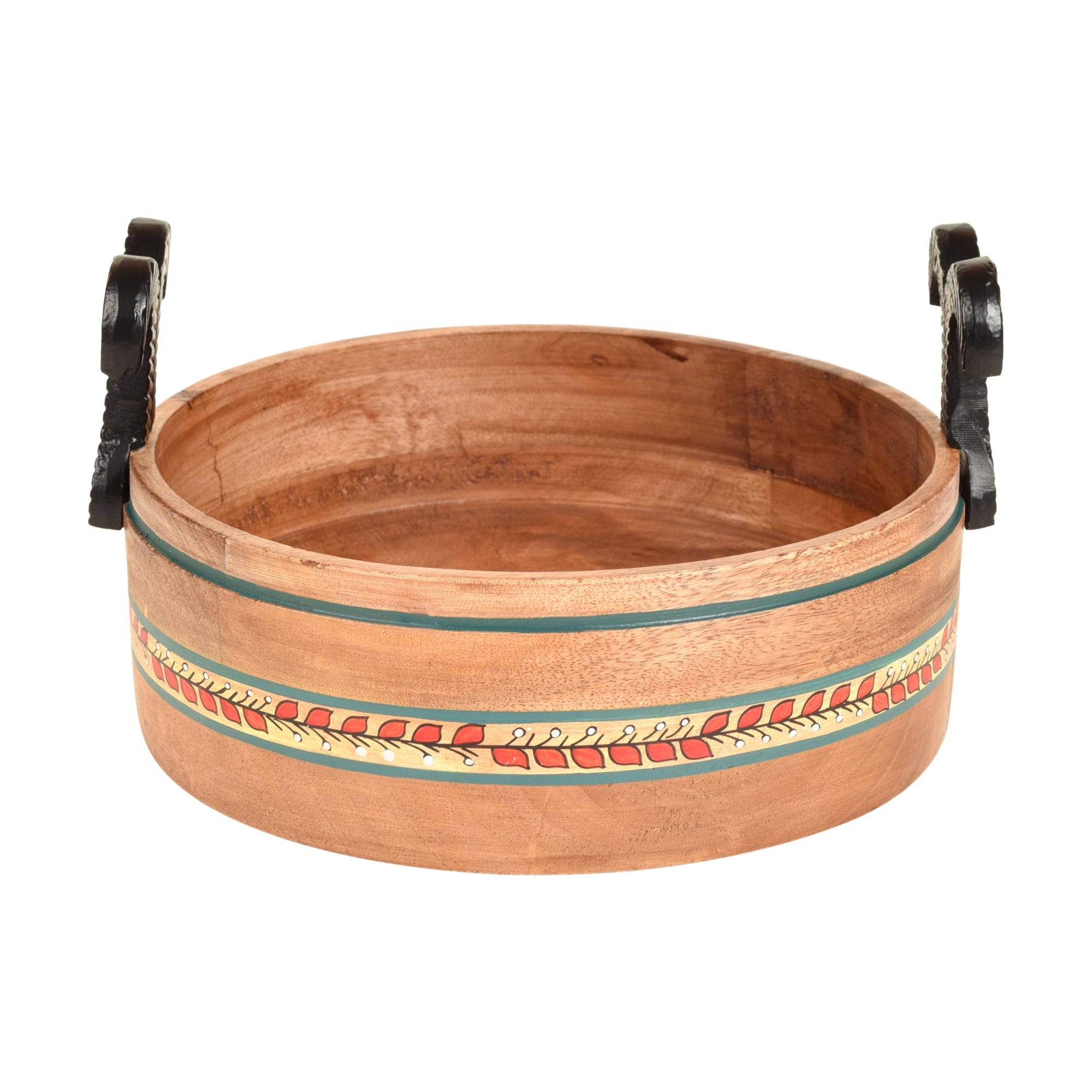 ART CREATIONS BY SUMAN SONTHALIA Beige - Rosho Fruit Basket Handcrafted in Mango Wood - view 2