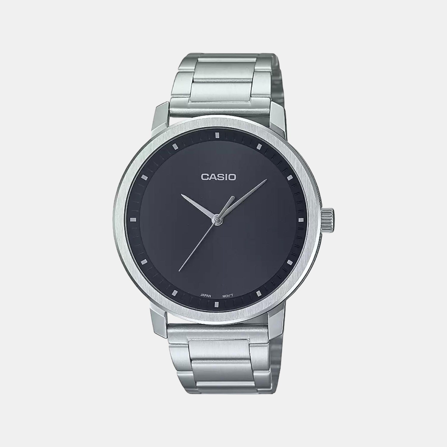 Casio Enticer Men Quartz Black Dial Analog Stainless Steel Watch A1930
