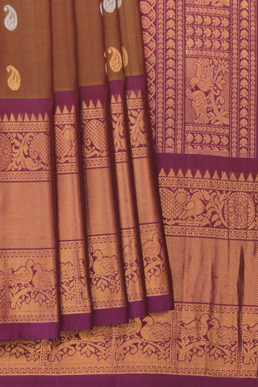 Kalanjali Gadwal Heena Green Saree – Women's