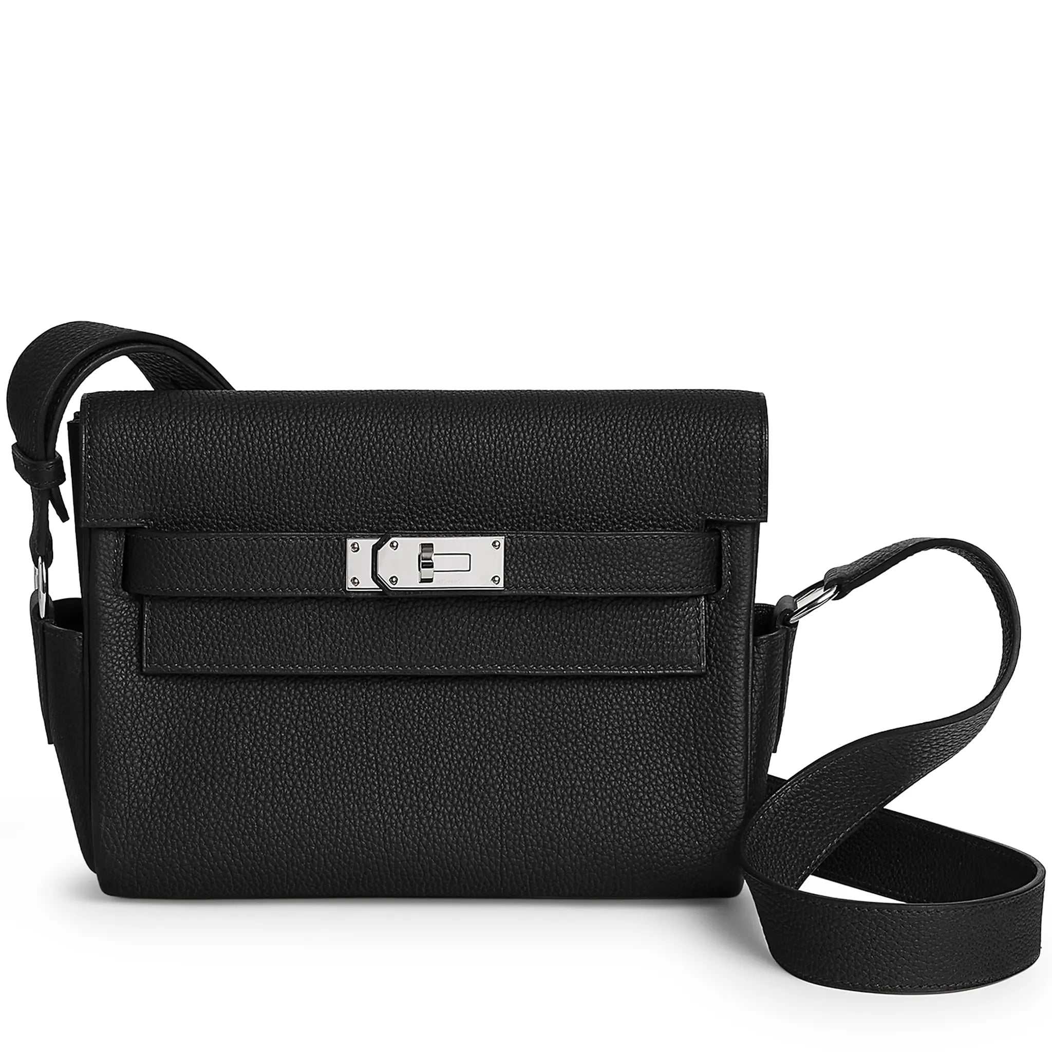 Hermès Paris Hermes Kelly Togo Calfskin Palladium Hardware Noir Messenger Bag