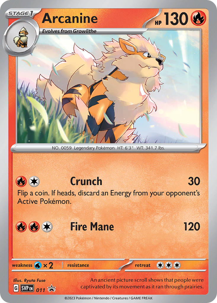 Promo svp-011 holo – Pokémon Arcanine - 011 - Promo [svp-011] [Holo] - Arcanine - 011 - Promo