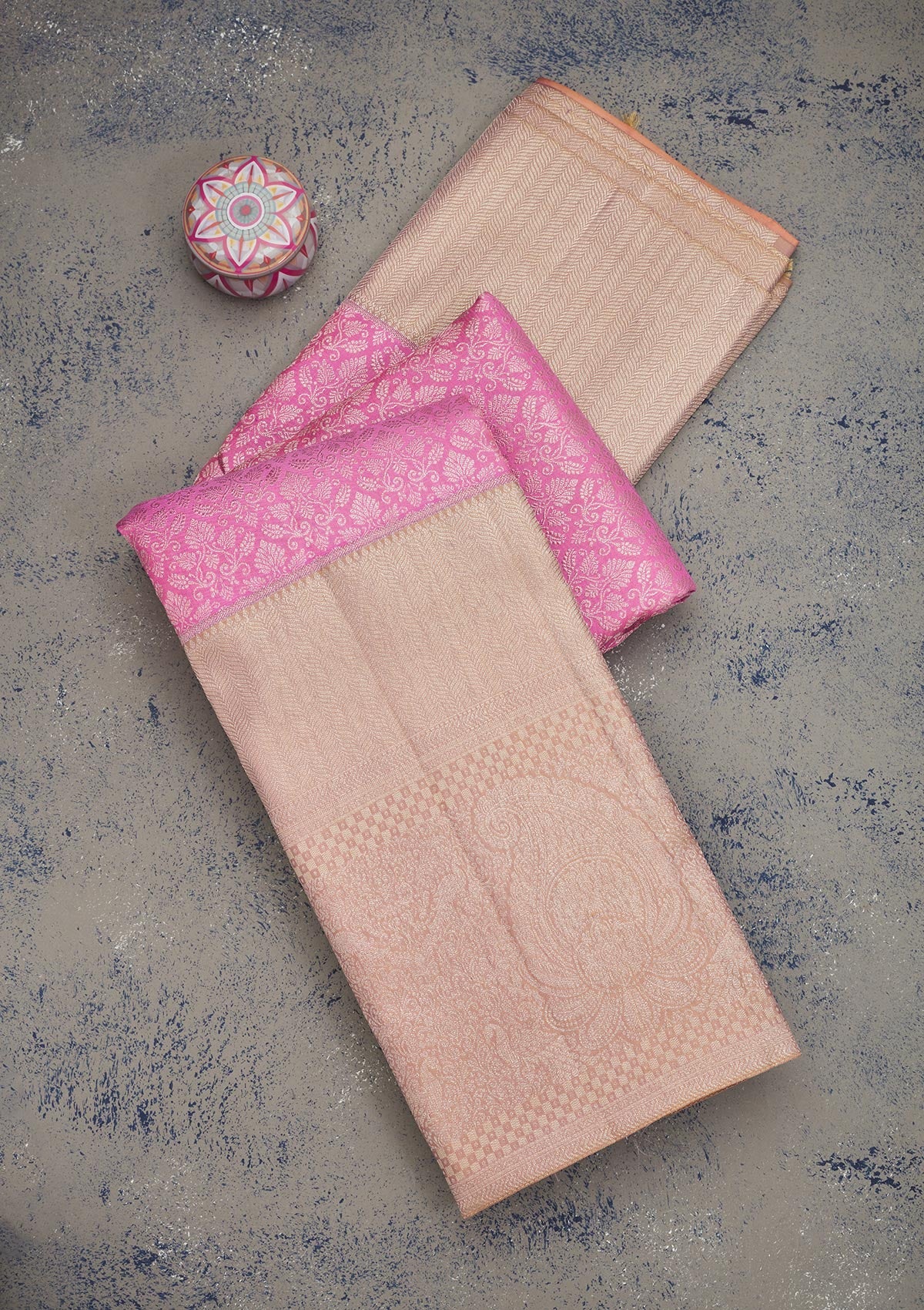 Koskii Mauve Zariwork Pure Silk Saree – Women's