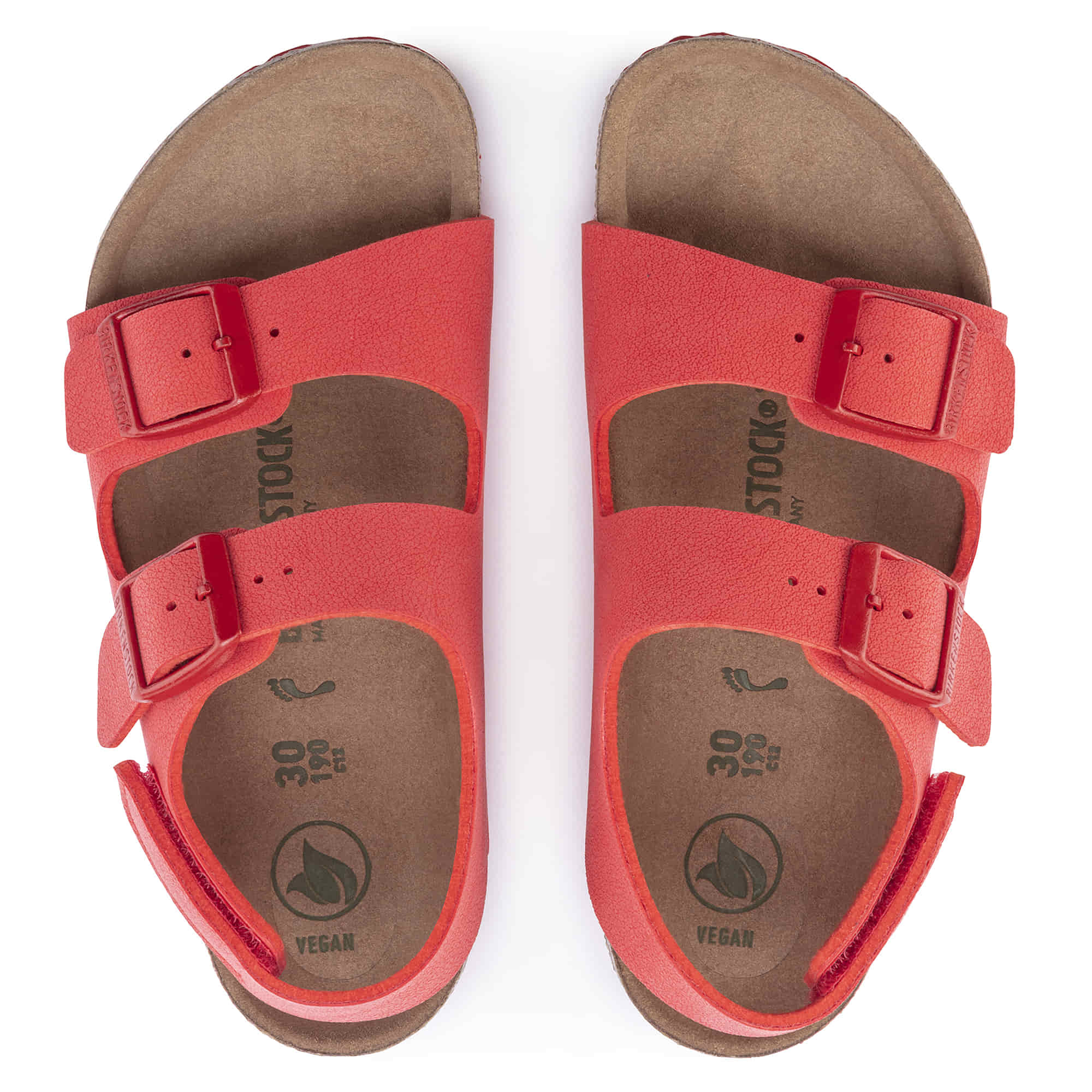 Birkenstock Milano Kids Birko-Flor Nubuck – Red Red/Active Red - view 2