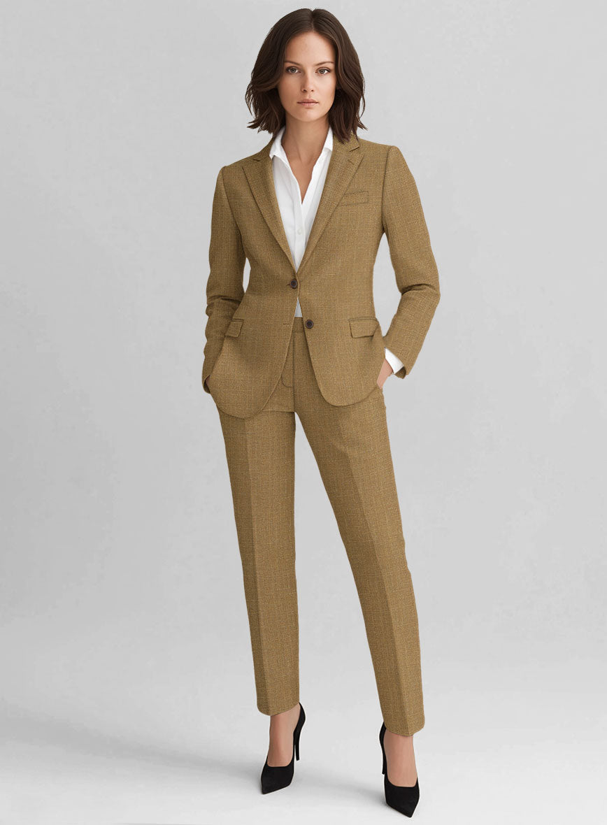 StudioSuits Women's Sepia Brown Linen Suit