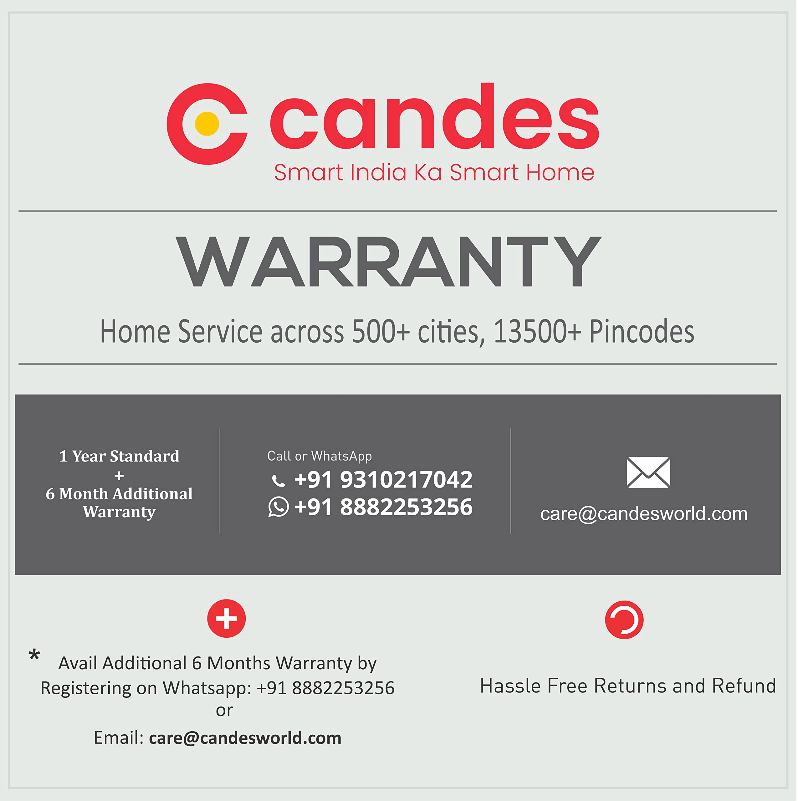 Candes Magma Glass Top Gas Stove, Manual Ignition, Black (ISI Certified, With 18 Months Warranty (4 Burner) - view 6
